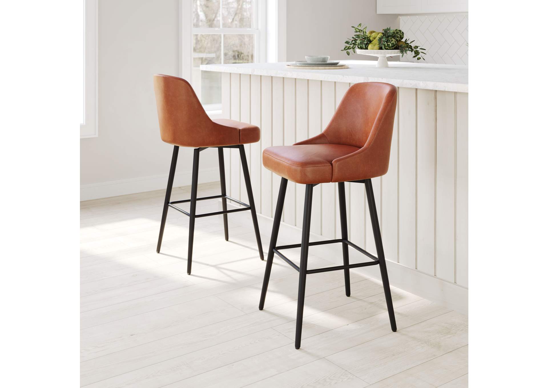 Keppel Swivel Barstool Brown image 1