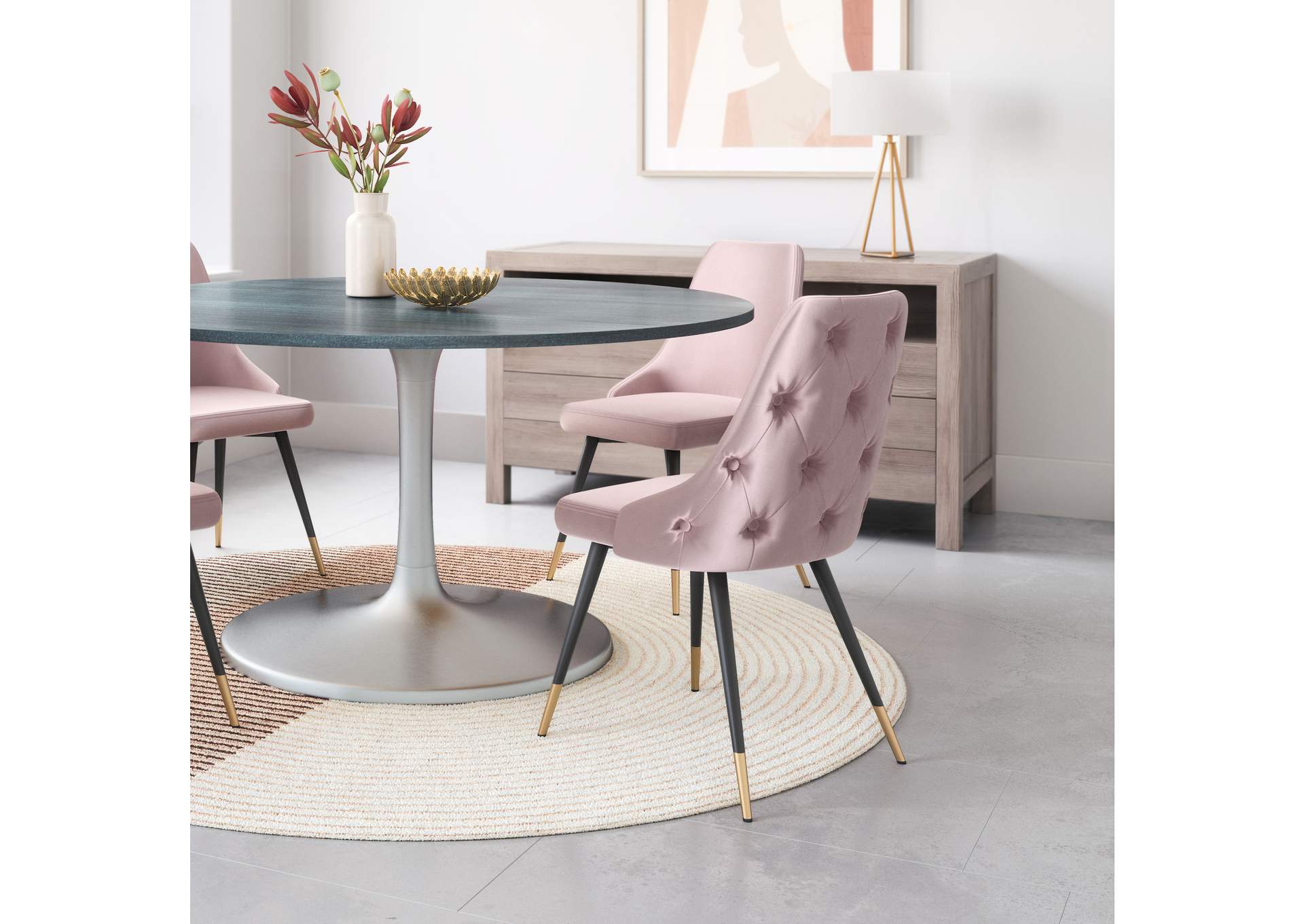 Piccolo Dining Chair (Set Of 2) Pink image 1