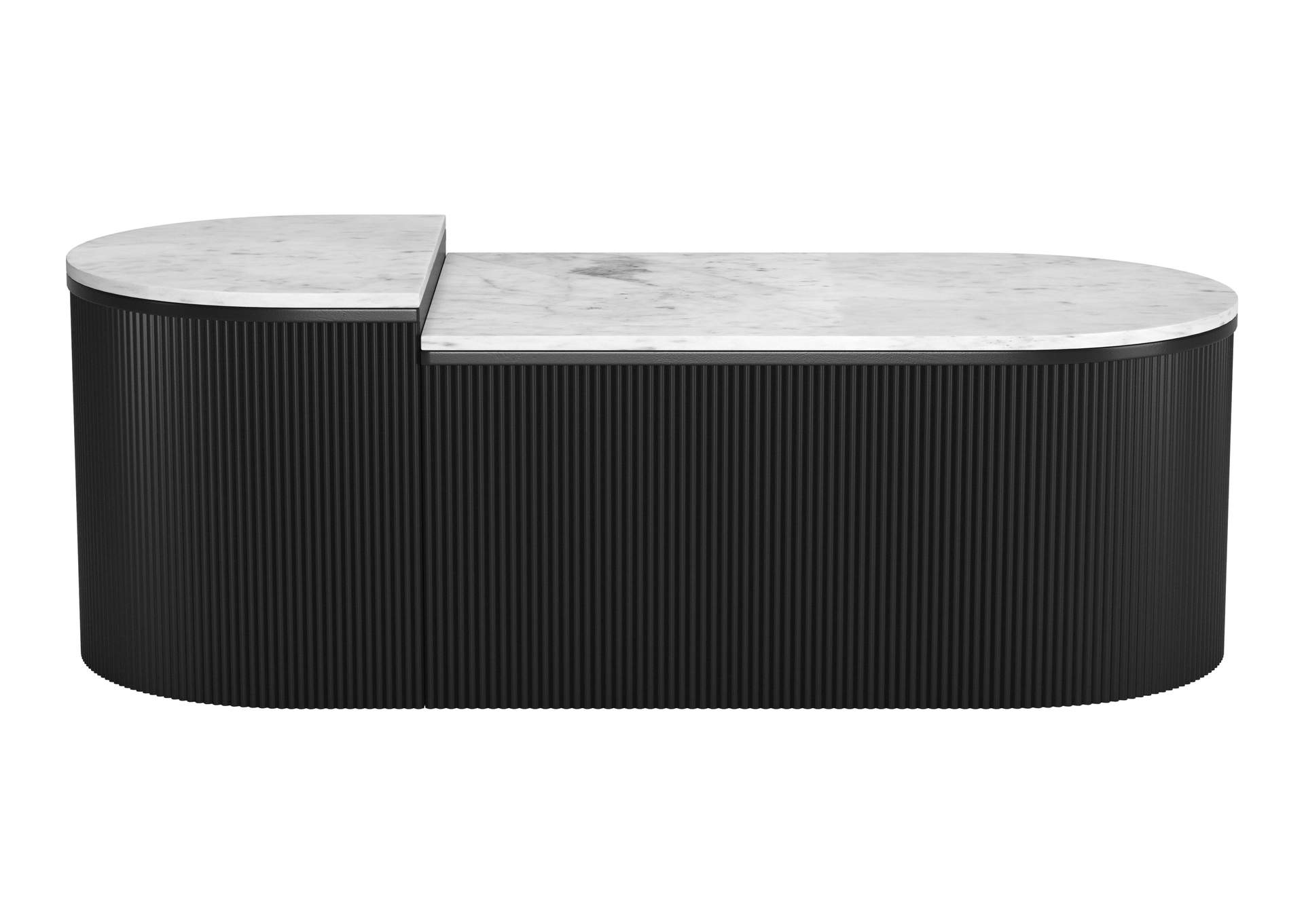 Ormara Coffee Table Set (2-Piece) White & Black image 6