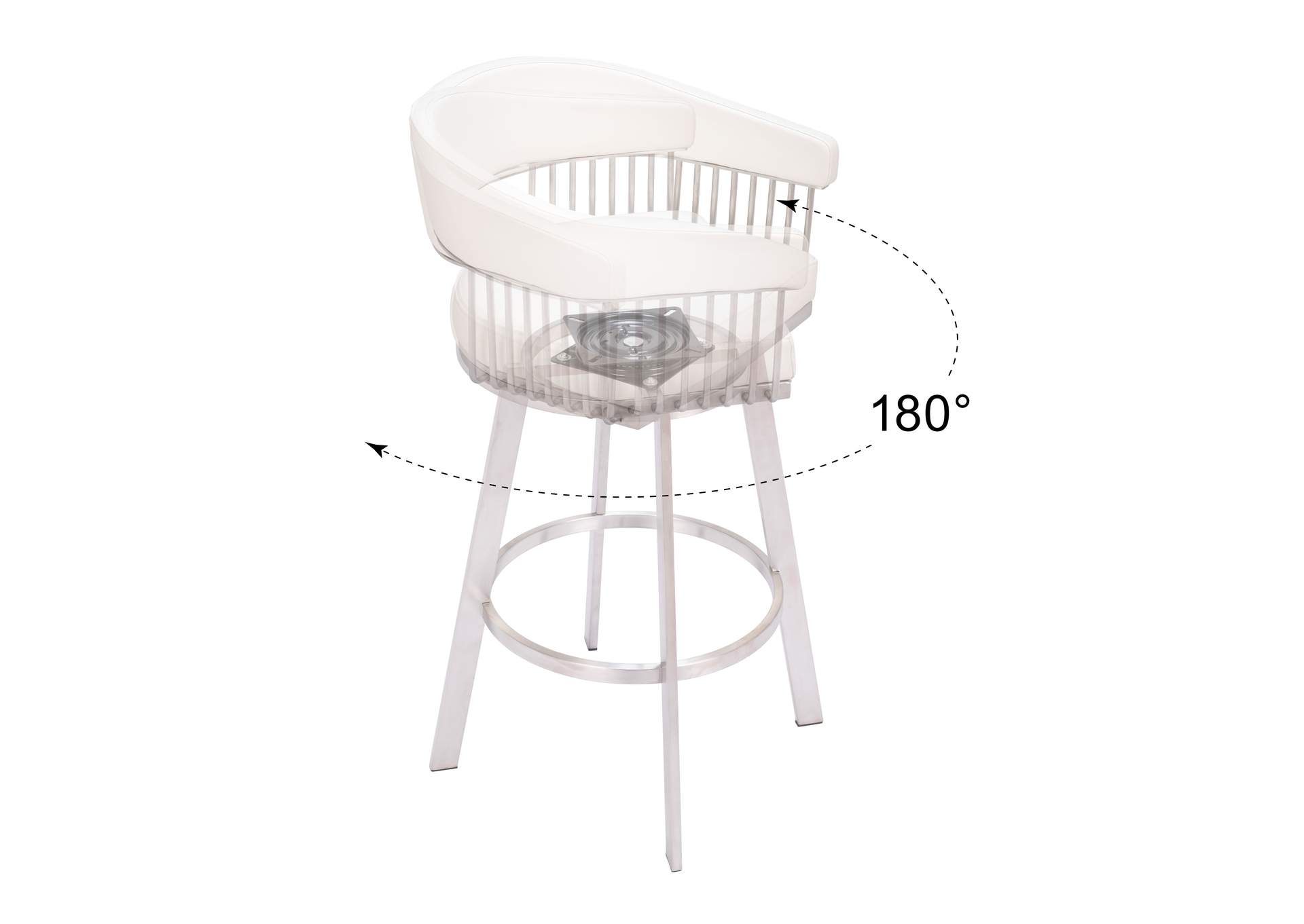 Bantry Swivel Barstool White image 8