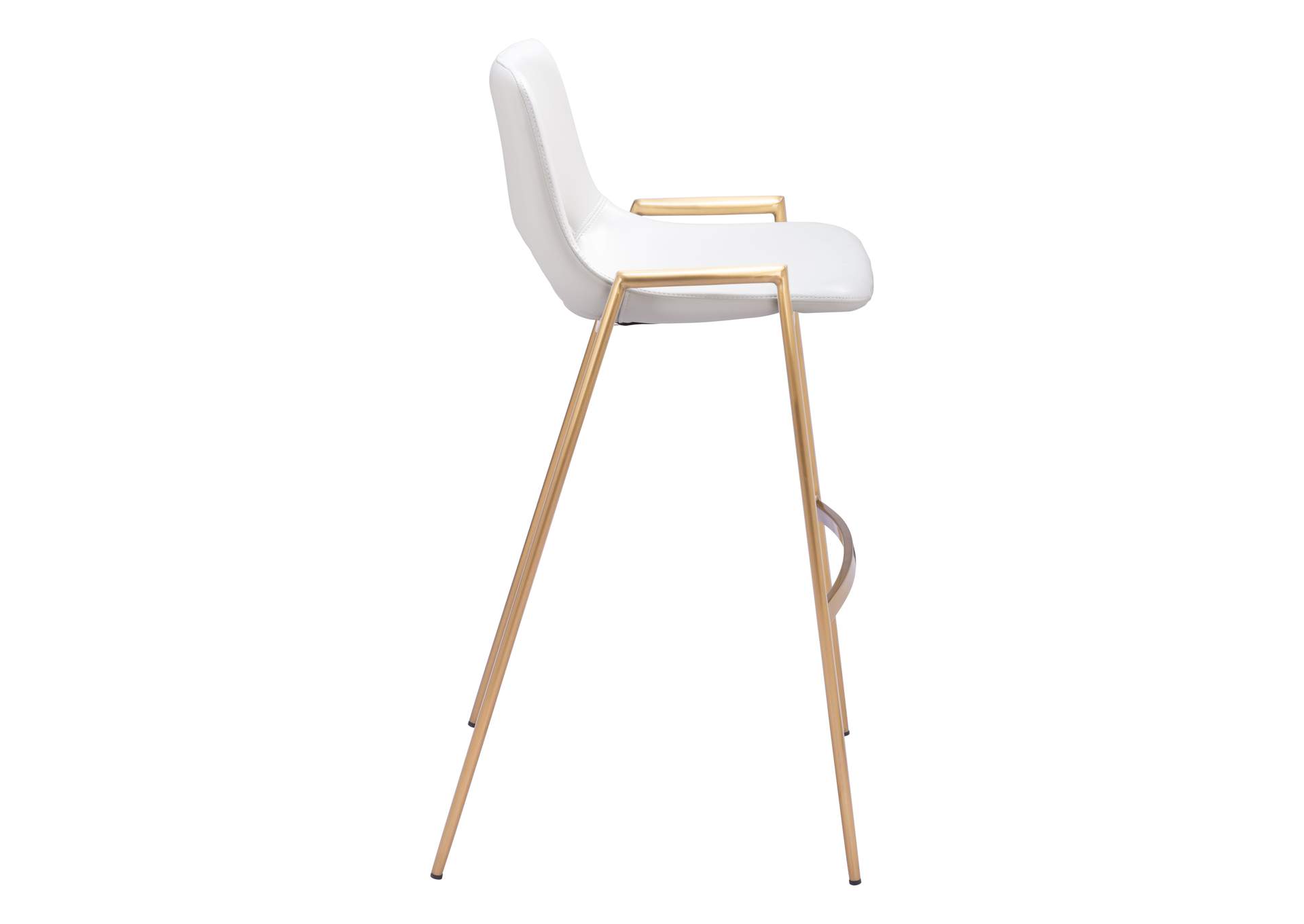 Desi Barstool (Set Of 2) White & Gold image 4