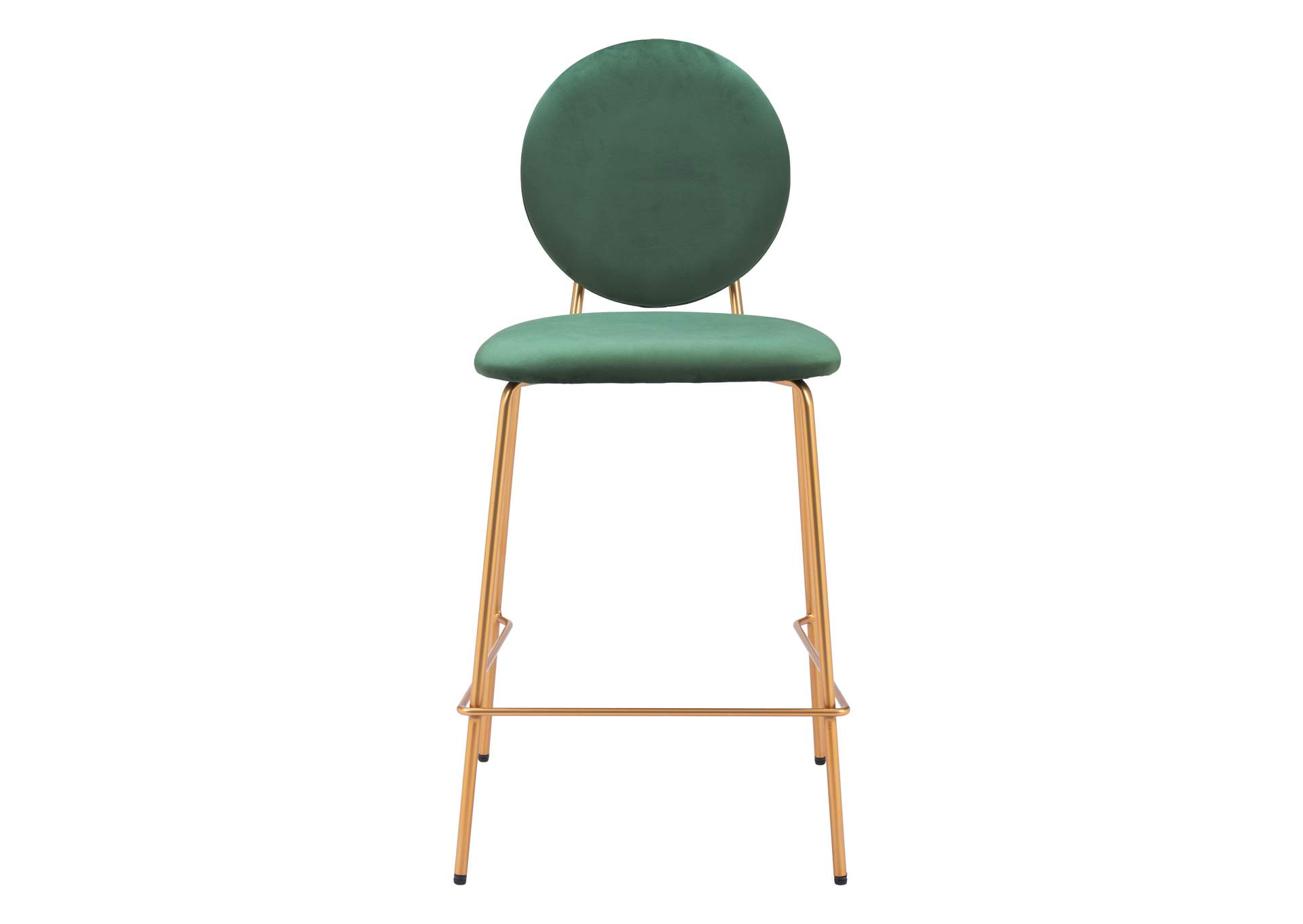 Odessa Counter Stool (Set Of 2) Green & Gold image 4