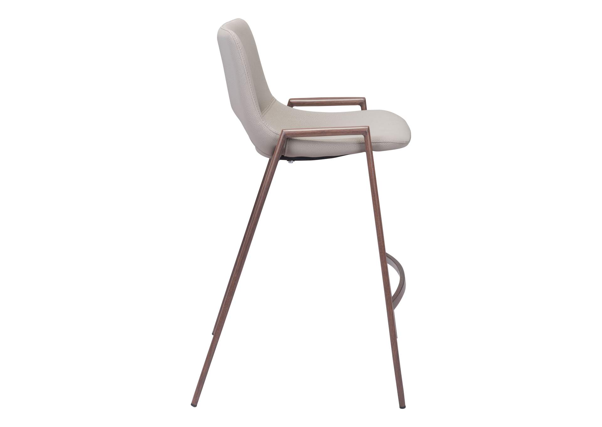 Desi Counter Stool (Set Of 2) Beige & Walnut image 5