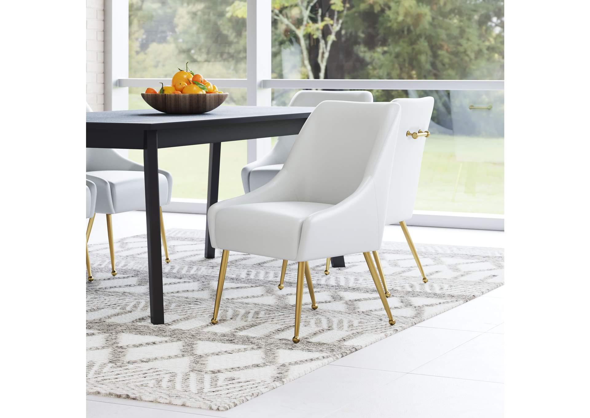 Maxine Dining Chair White & Gold image 1