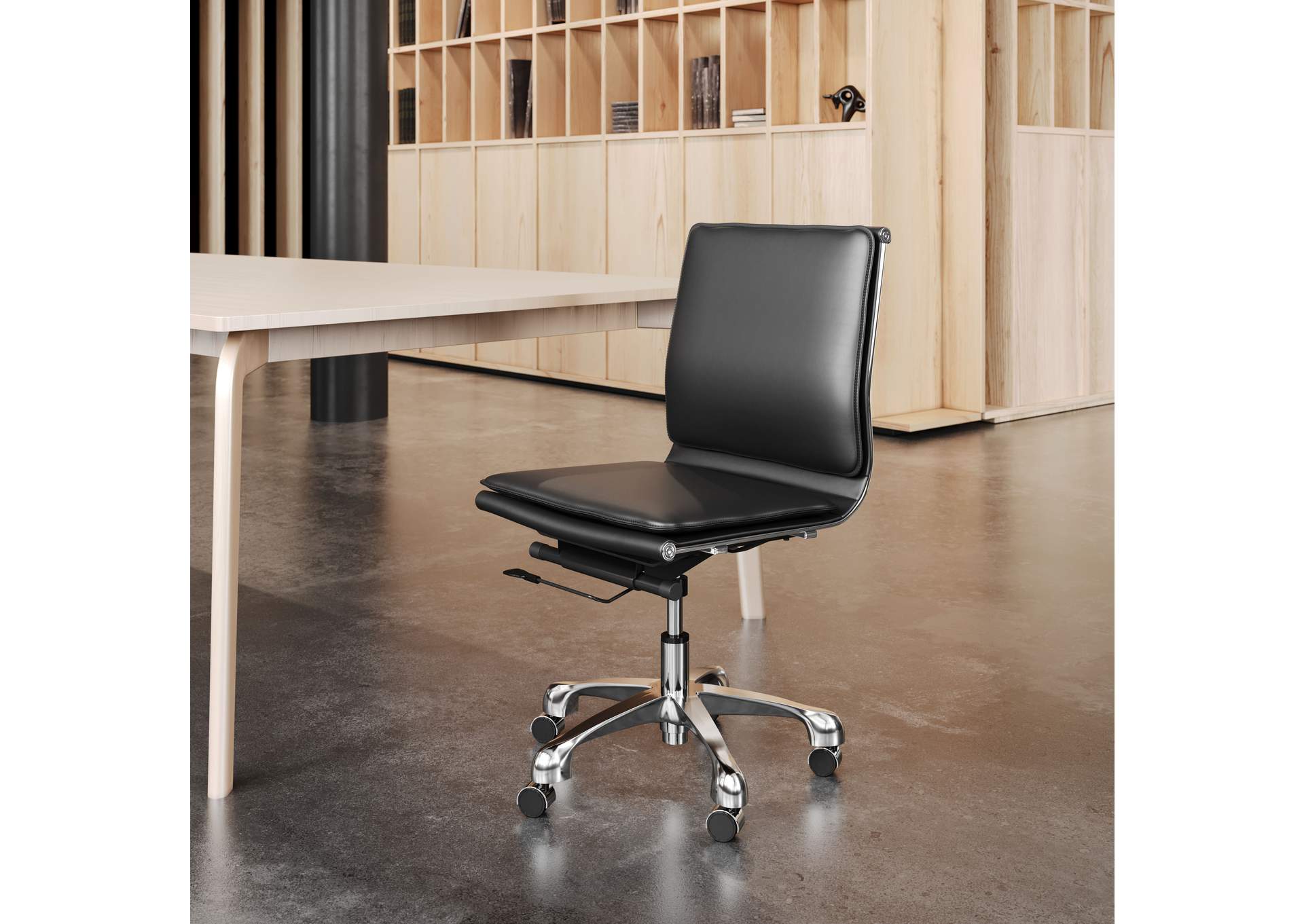 Lider Plus Armless Office Chair Black image 1