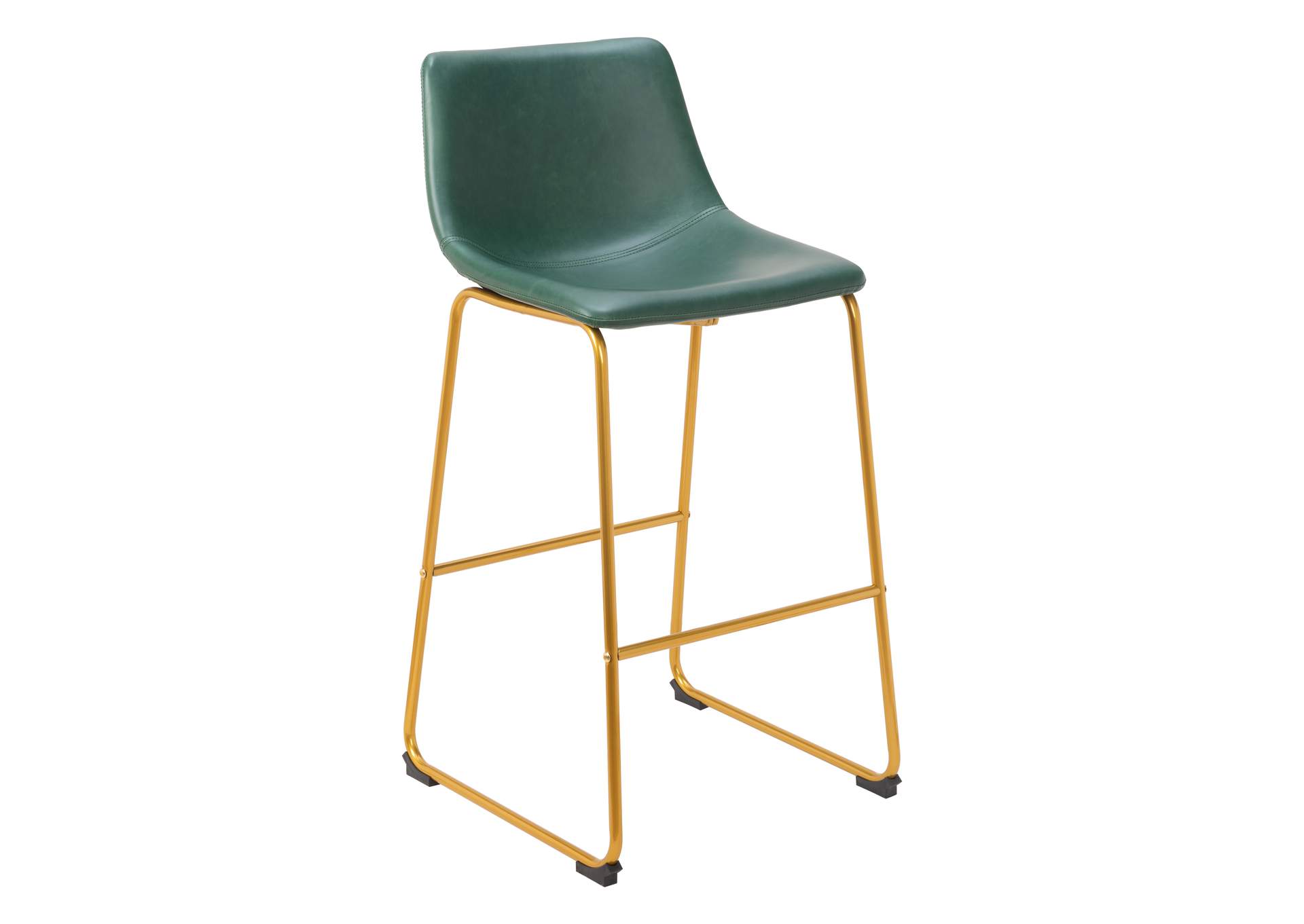 Augusta Barstool (Set Of 2) Green & Gold image 3