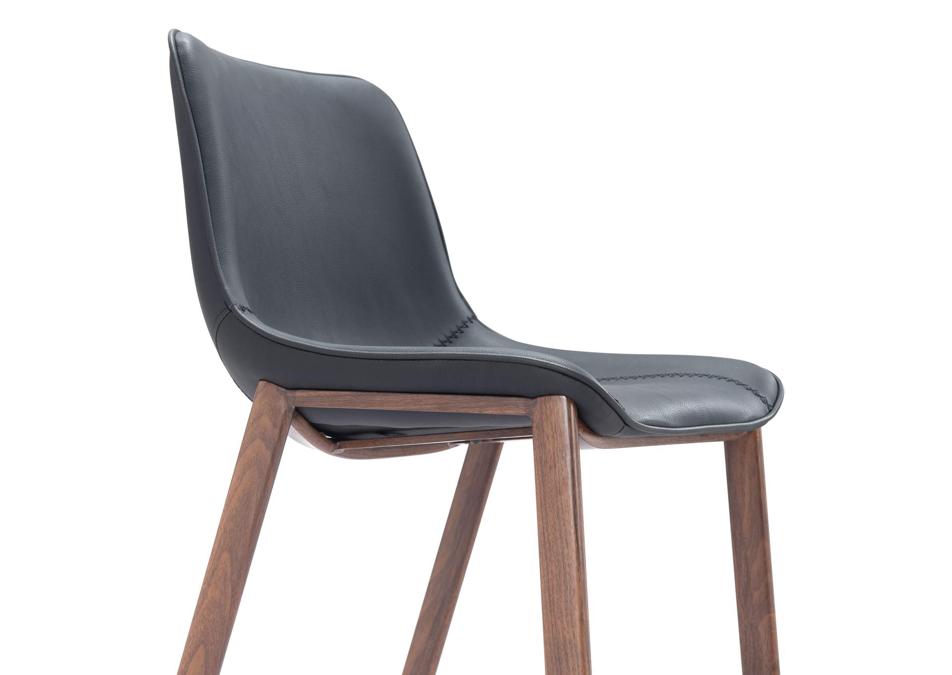 Magnus Barstool (Set Of 2) Black & Walnut image 10