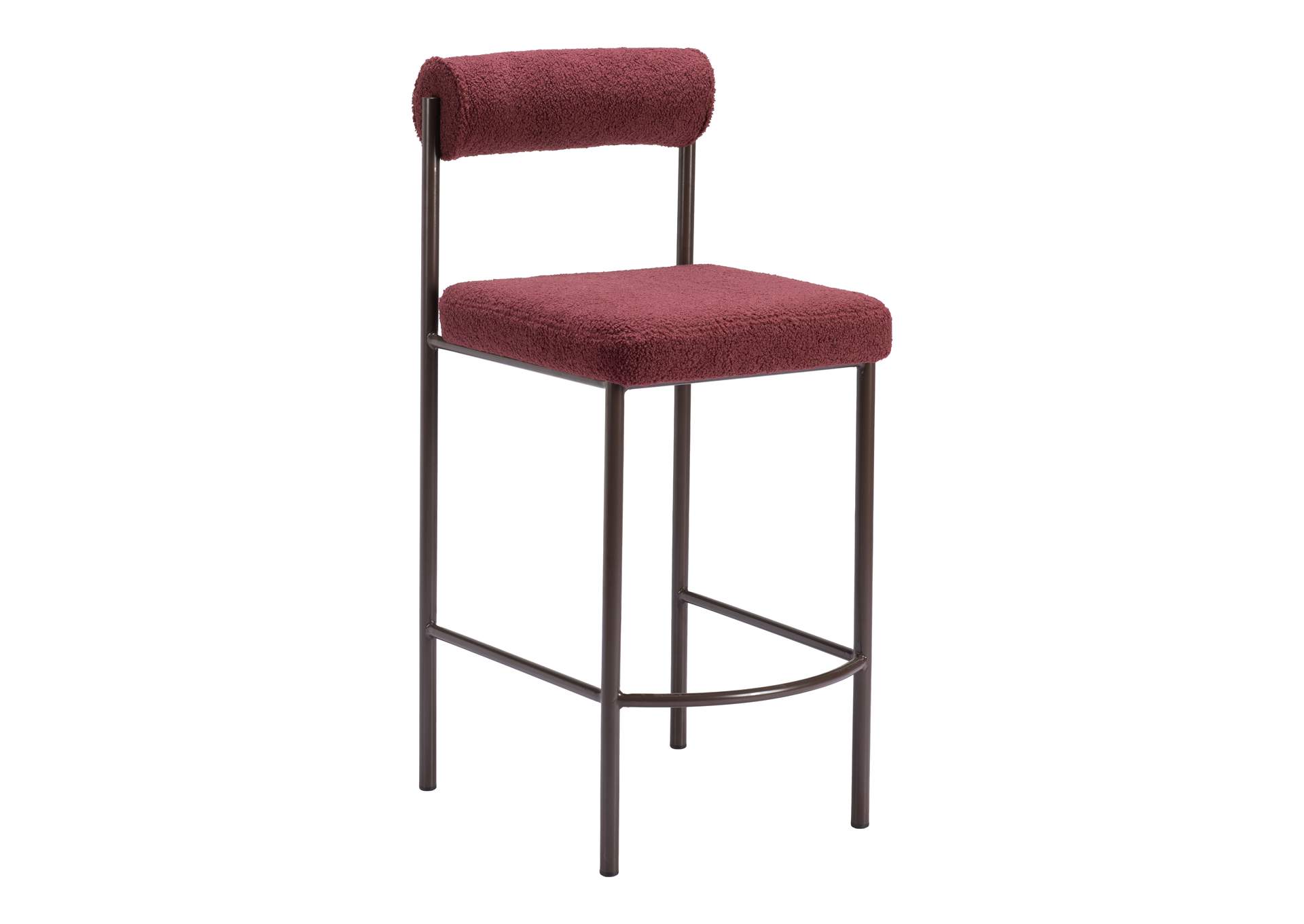 Livorno Counter Stool (Set Of 2) Red & Bronze image 3
