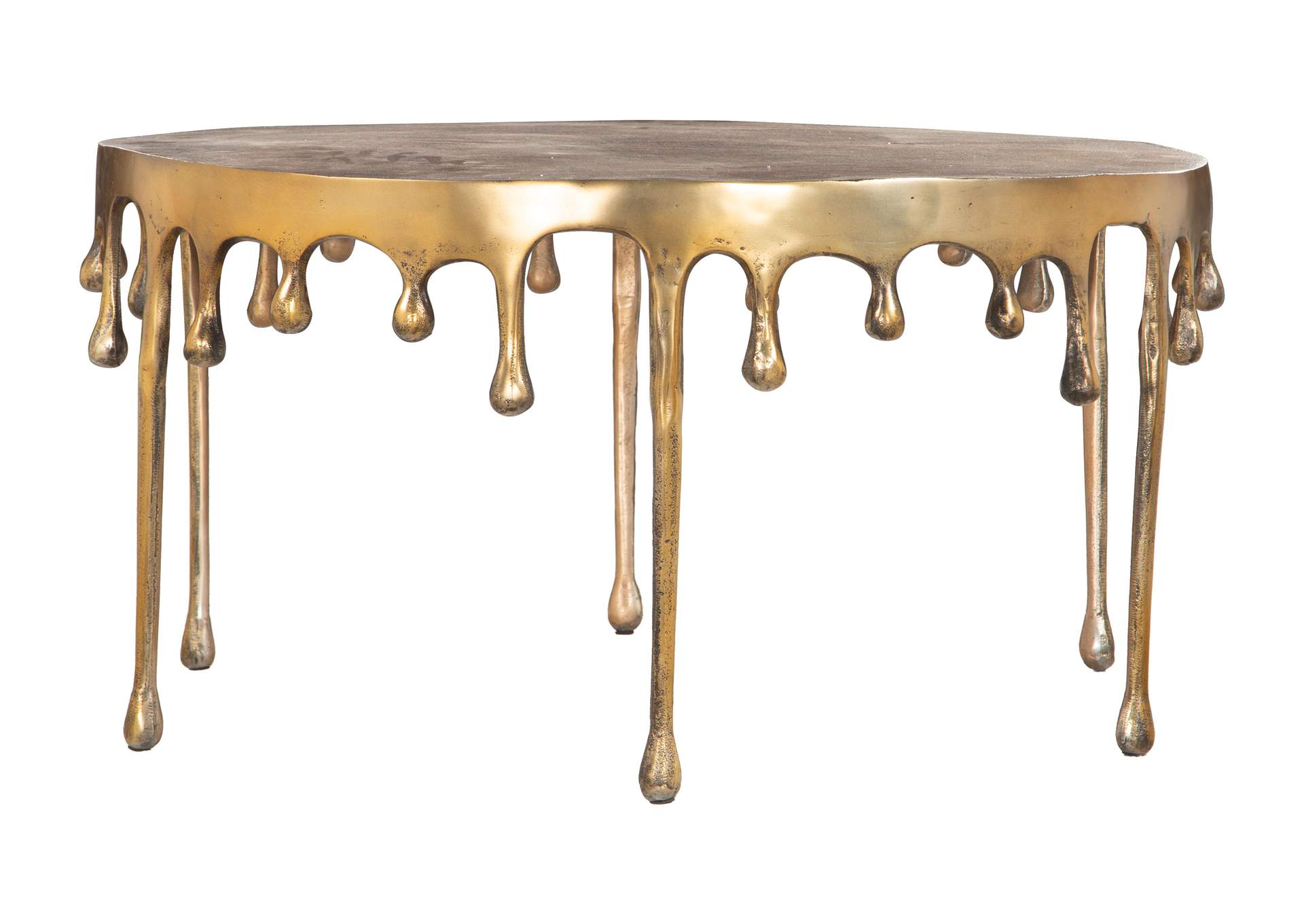 Drip Coffee Table Antique Brass image 4