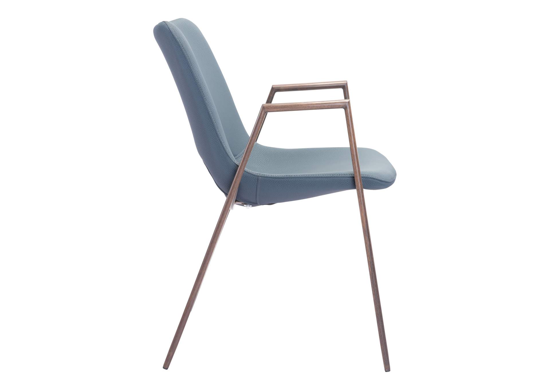 Desi Dining Chair (Set Of 2) Azure Gray & Walnut image 5