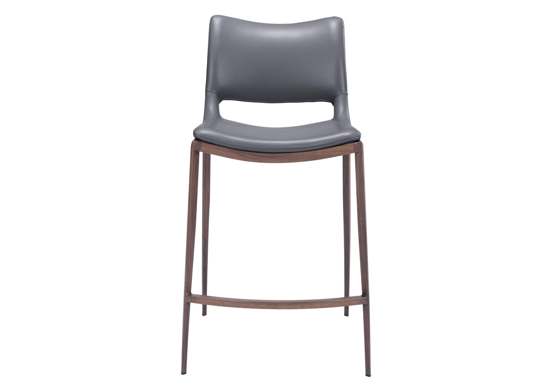 Ace Counter Stool (Set Of 2) Dark Gray & Walnut image 5