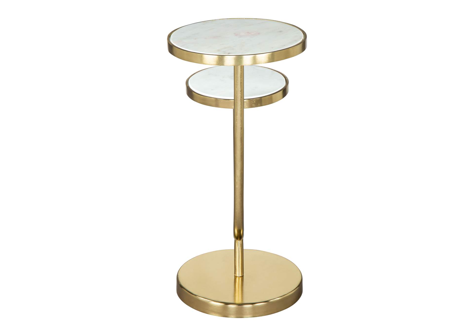 Marc Side Table White & Gold image 6