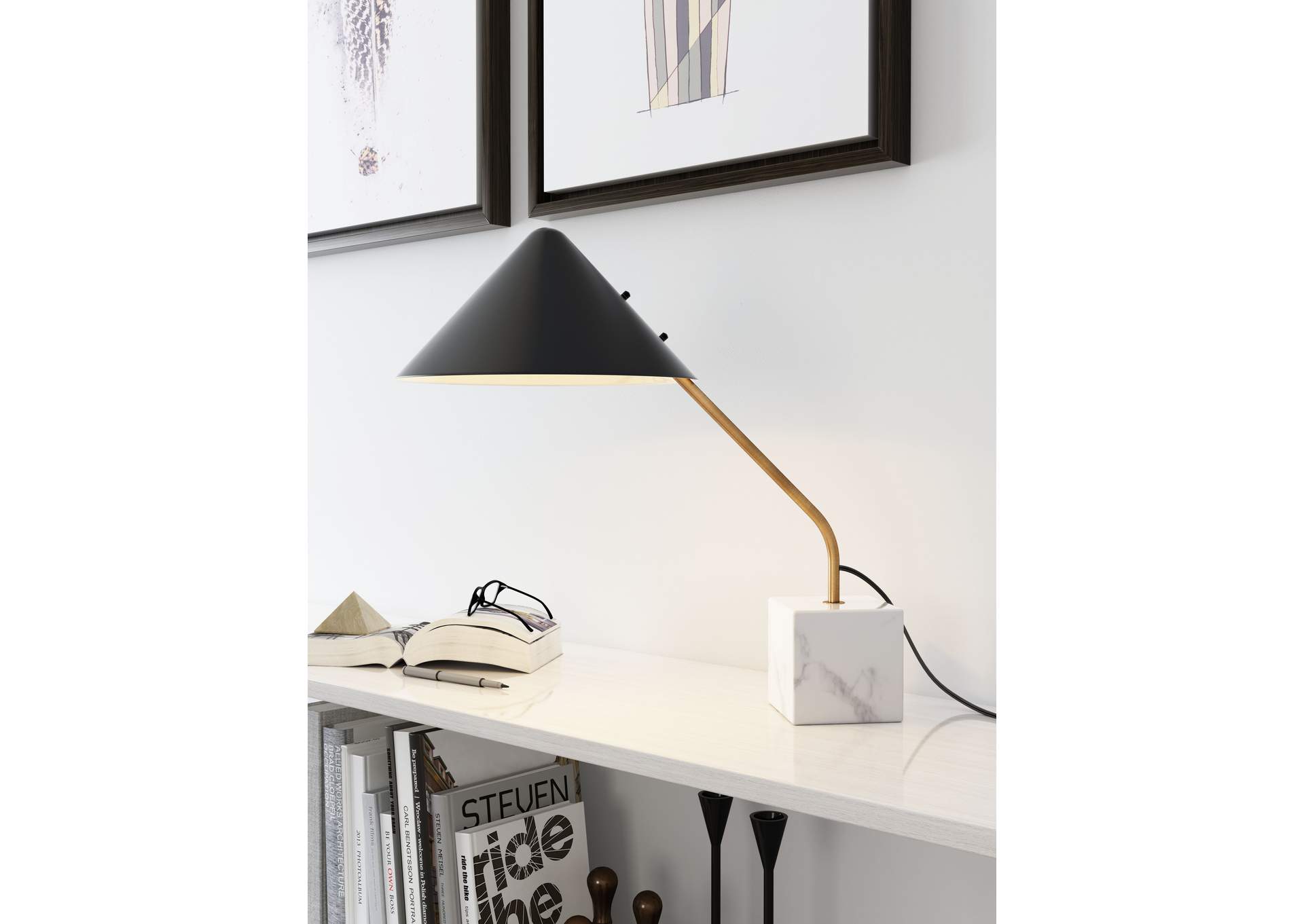 Pike Table Lamp Black & White image 1