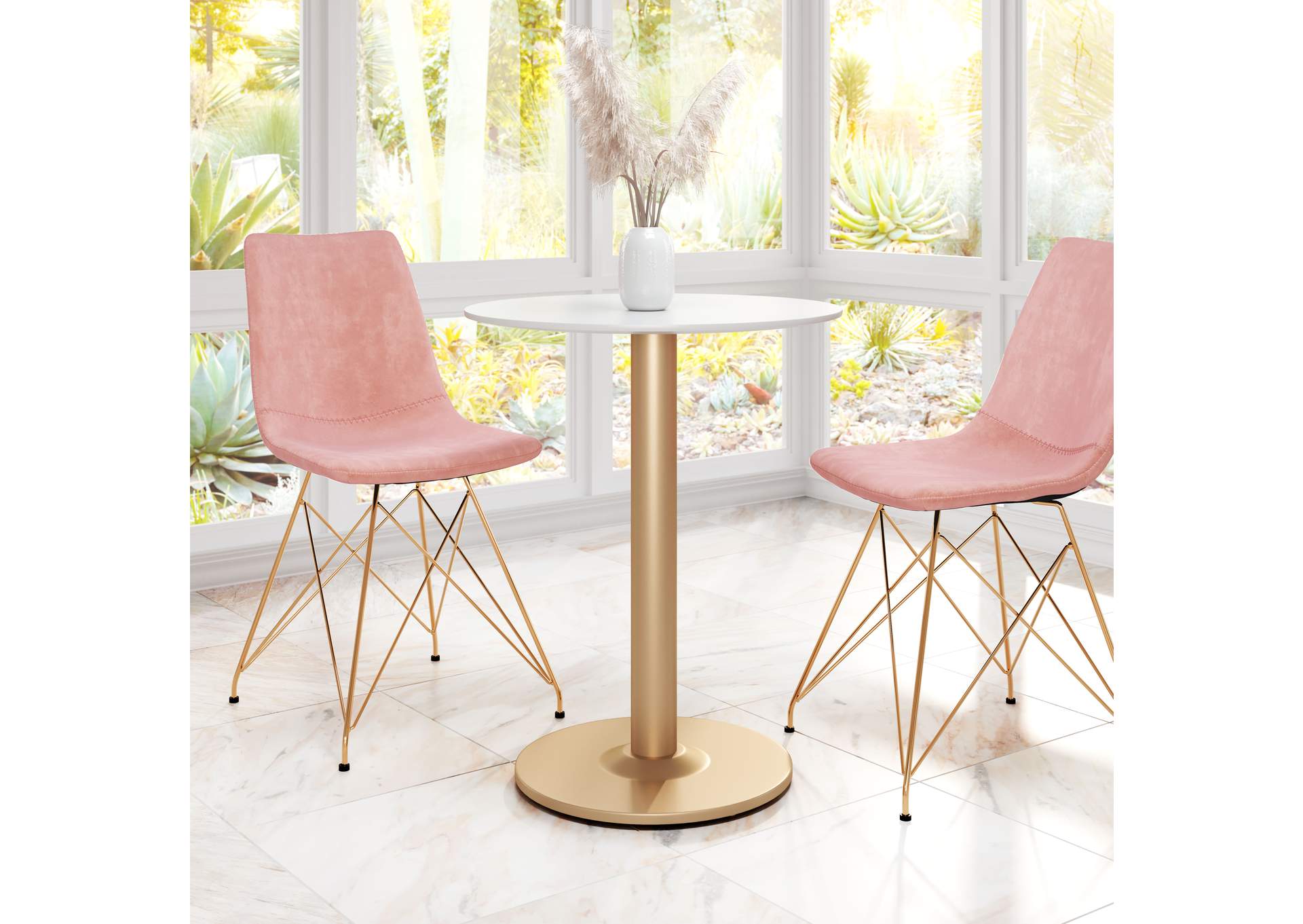Alto Bistro Table White & Gold image 1