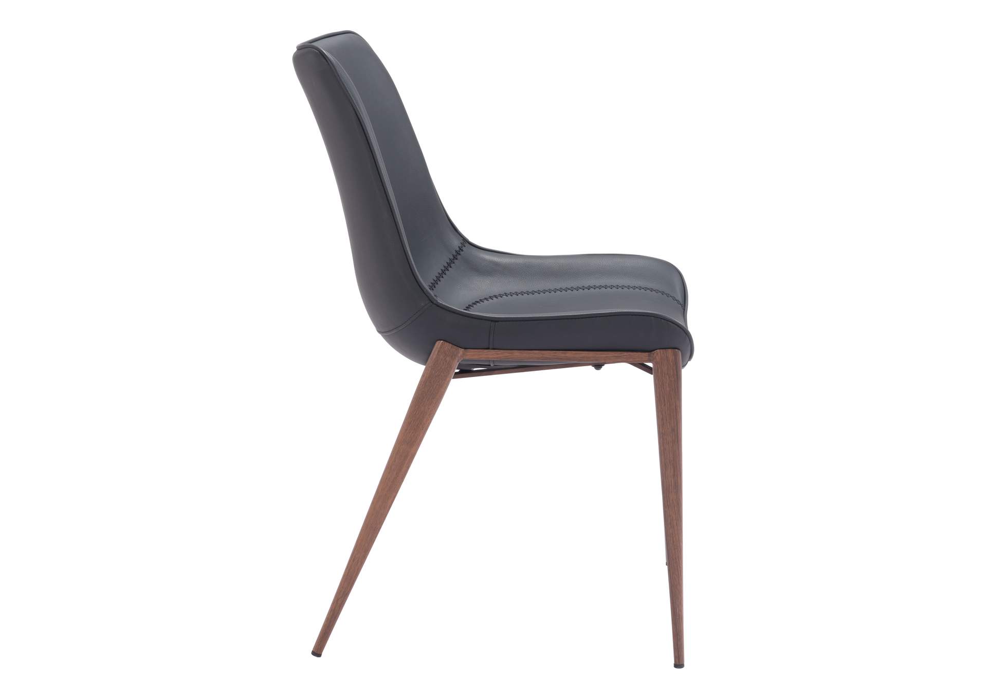 Magnus Dining Chair (Set Of 2) Black & Walnut image 6