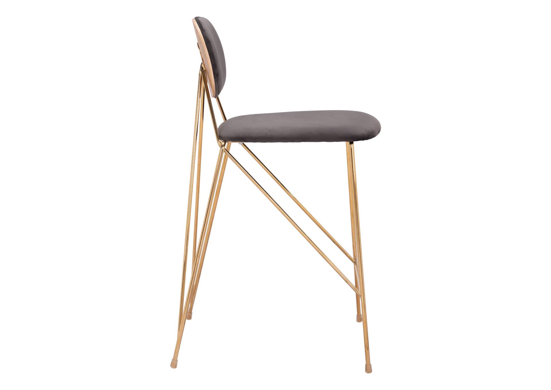 Georges Counter Stool (Set Of 2) Gray & Gold image 4