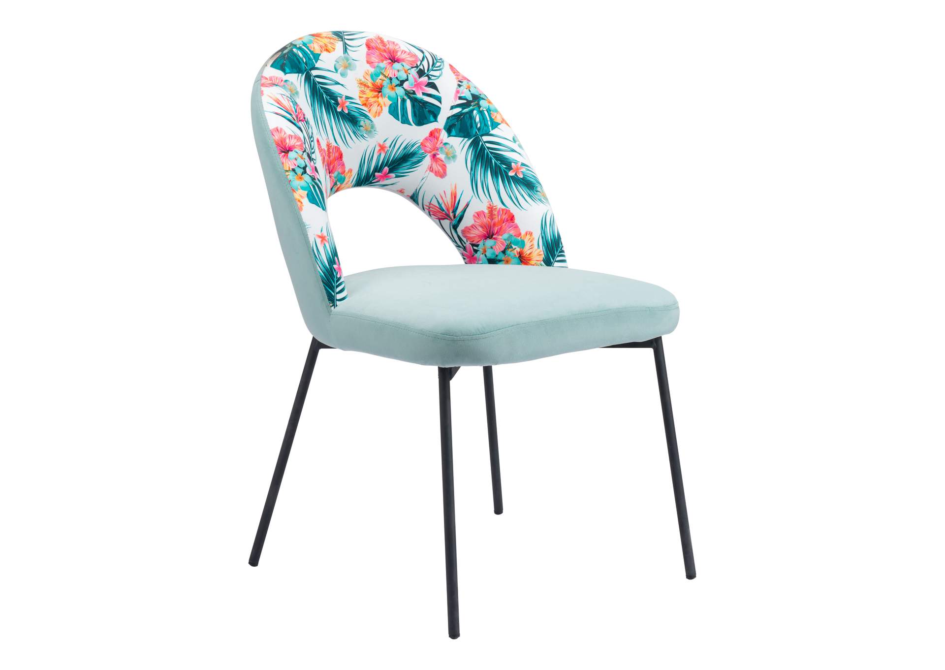 Bethpage Dining Chair (Set Of 2) Multicolor Print & Green image 5