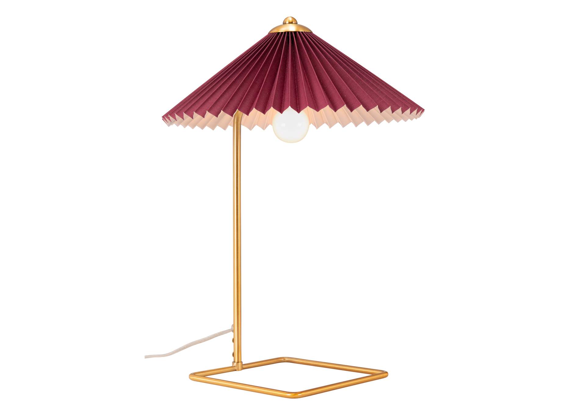 Charo Table Lamp Red & Gold image 3