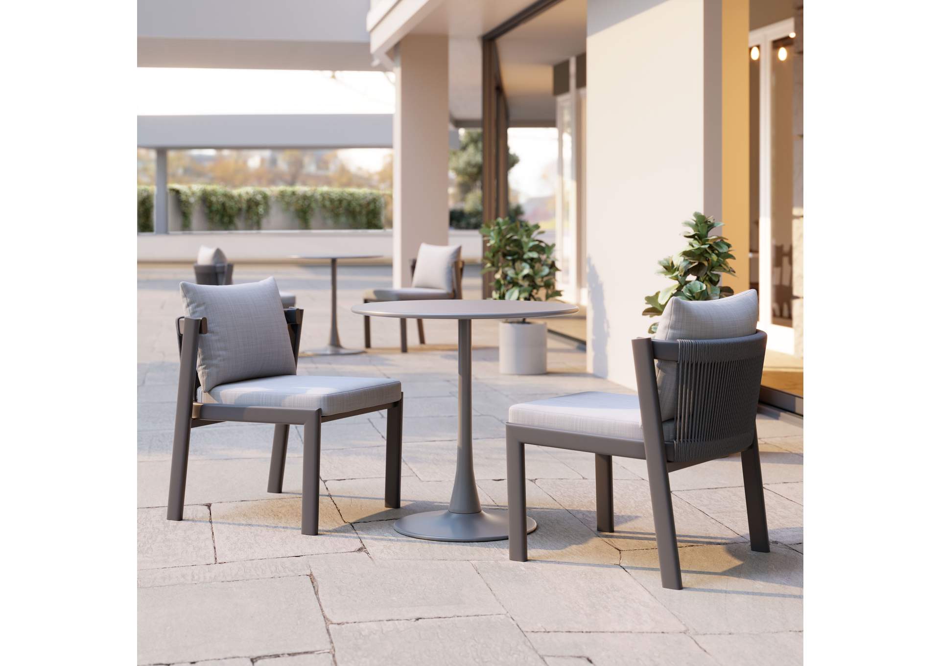 Horizon Outdoor Dining Chair (Set Of 2) Gray image 1