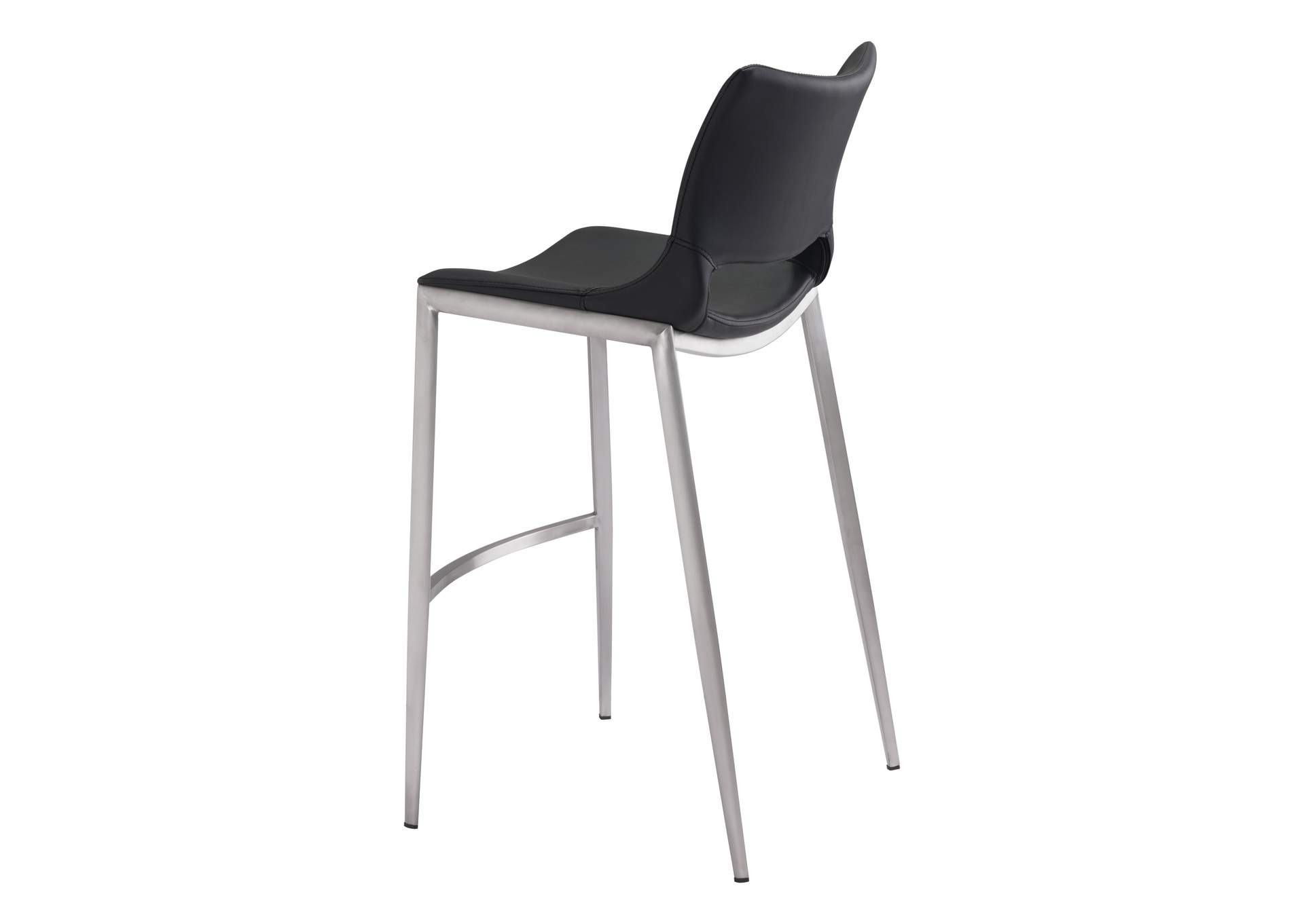 Ace Barstool (Set Of 2) Black & Silver image 8