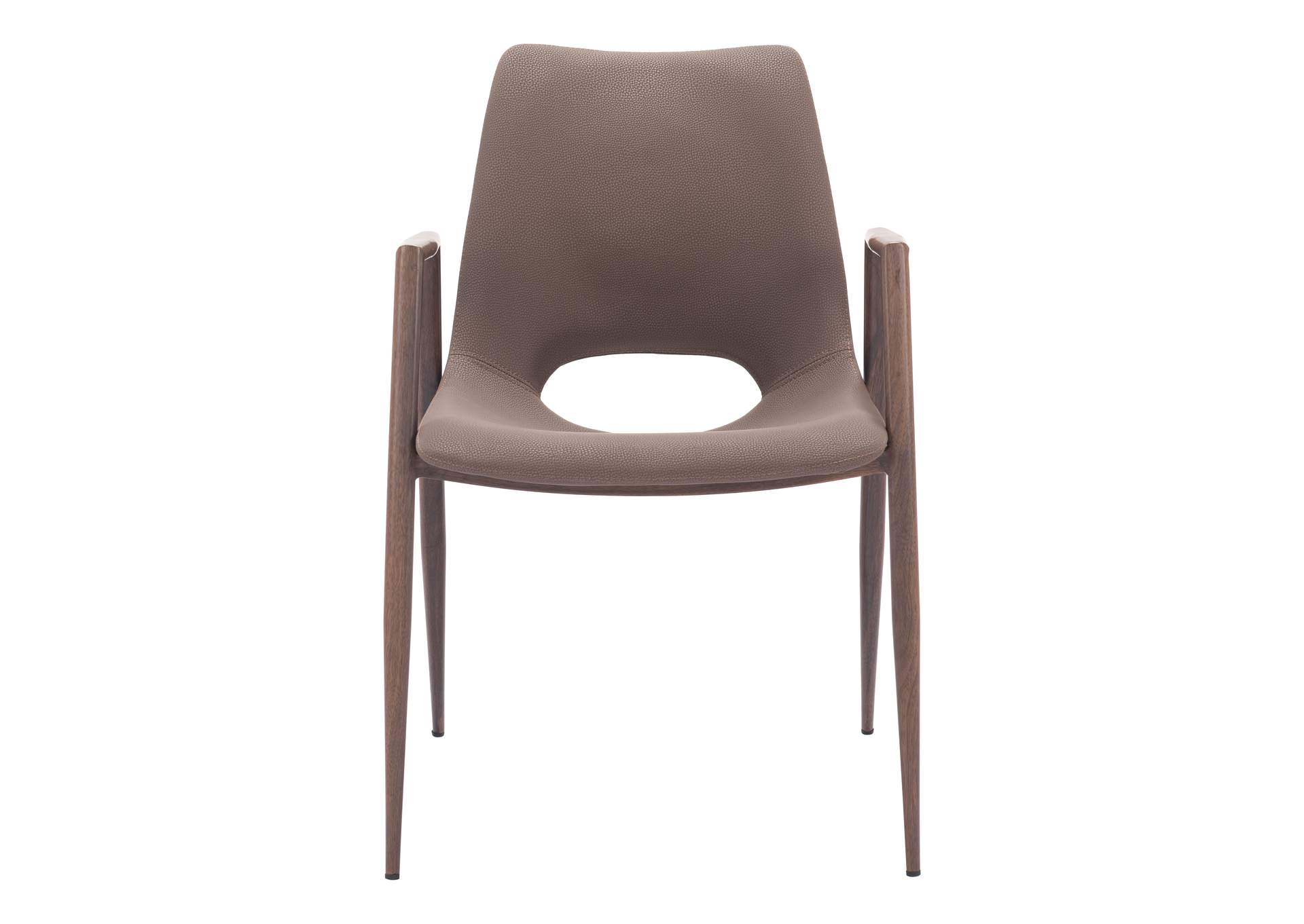 Desi Dining Chair (Set Of 2) Brown & Walnut image 5