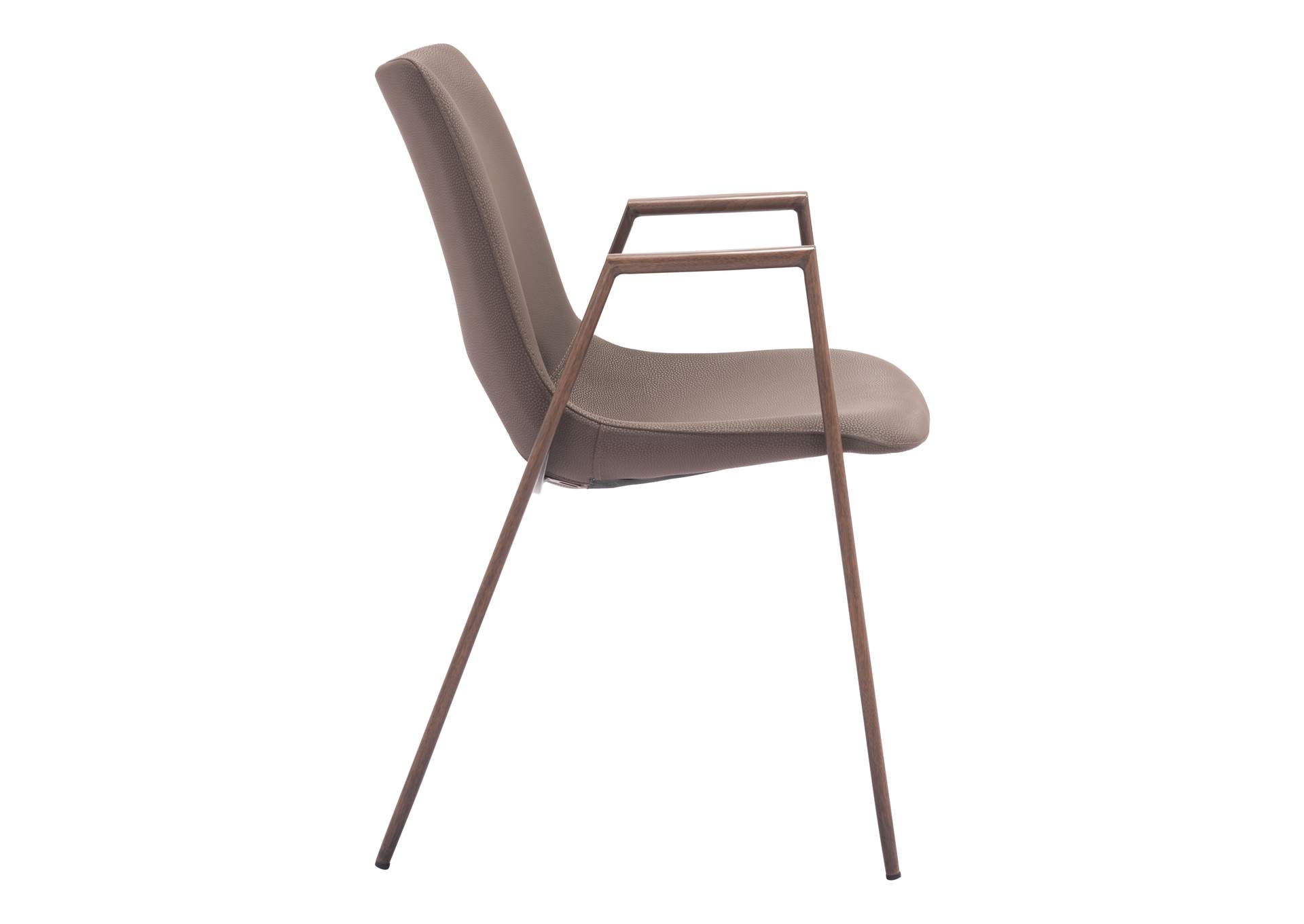 Desi Dining Chair (Set Of 2) Brown & Walnut image 4