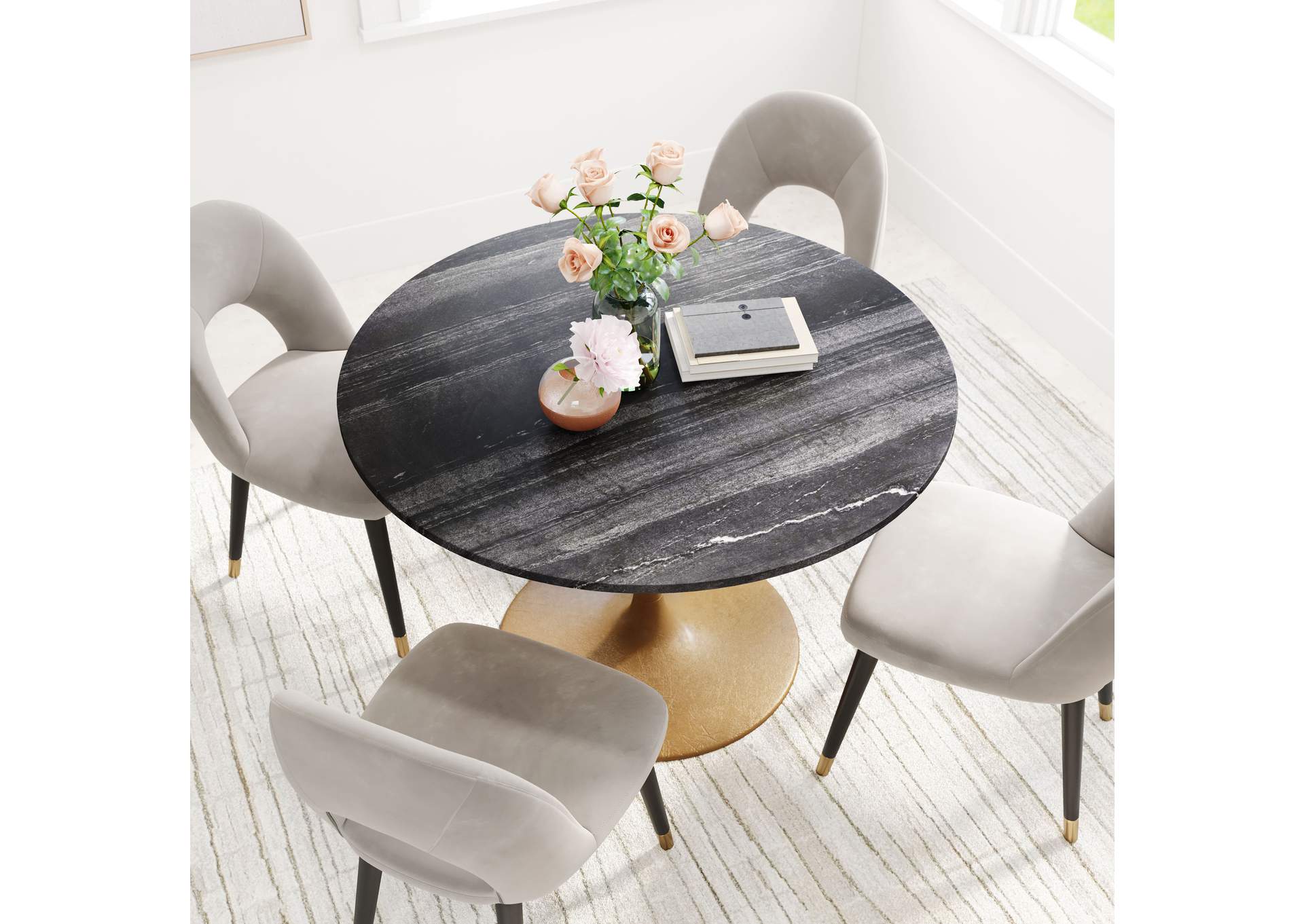 Taj Dining Table Black & Gold image 4