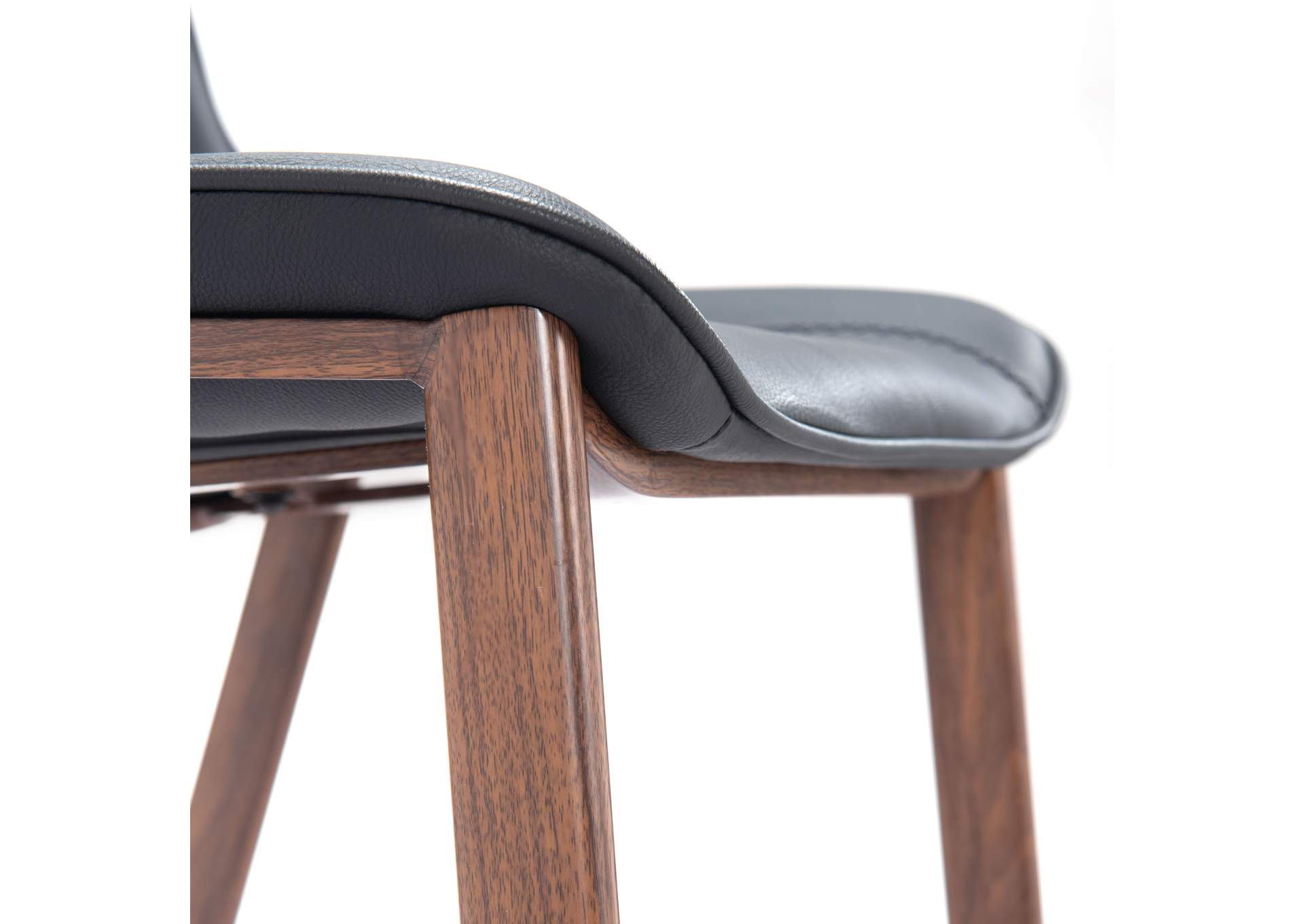 Magnus Barstool (Set Of 2) Black & Walnut image 9