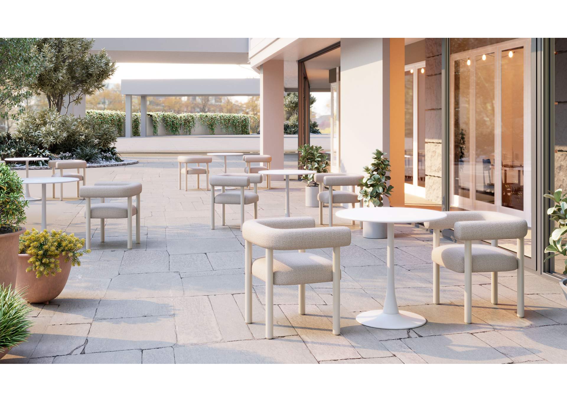 Sunbath Outdoor Dining Chair (Set Of 2) White image 3