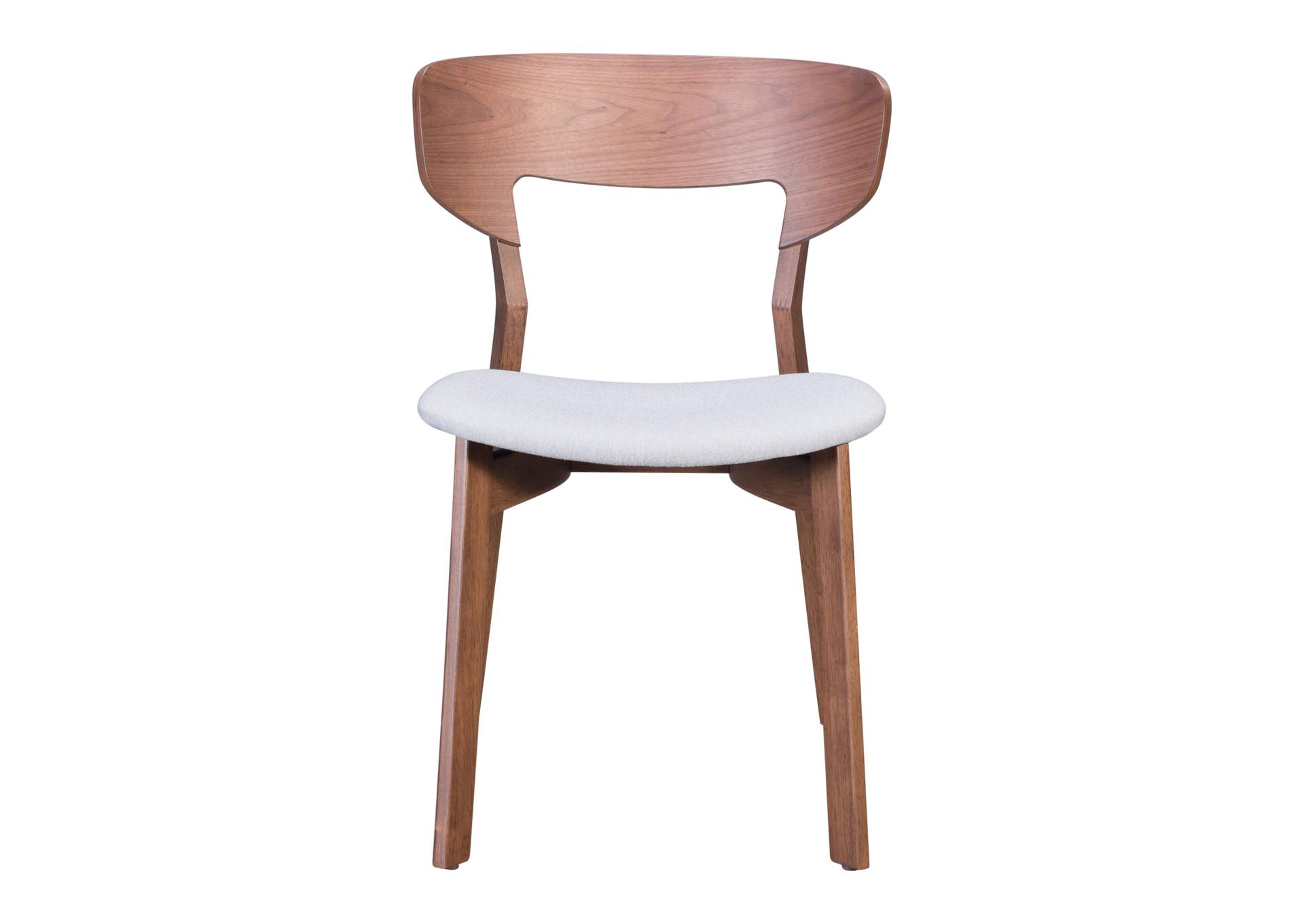 Russell Dining Chair (Set Of 2) Walnut & Light Gray image 6