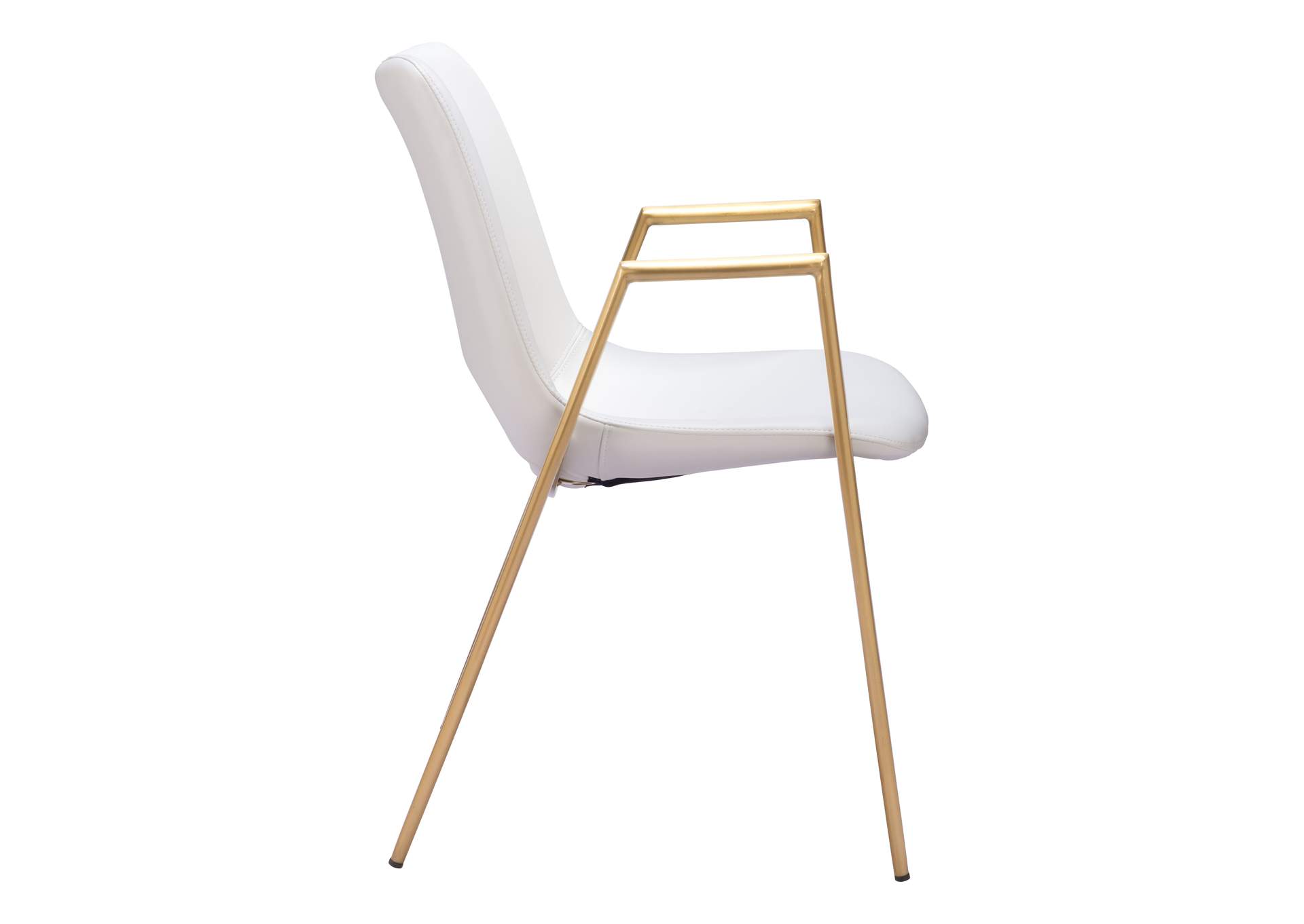 Desi Dining Chair (Set Of 2) White & Gold image 5