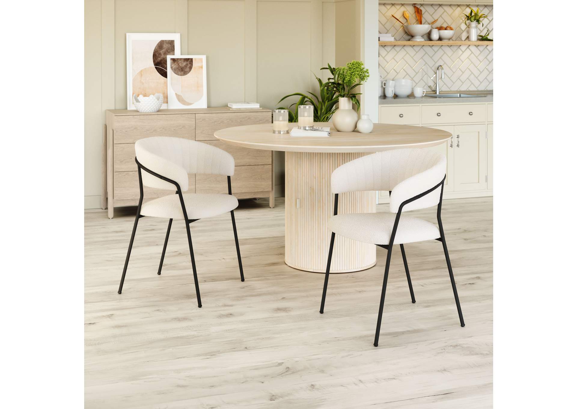 Josephine Dining Chair (Set Of 2) Cream image 1
