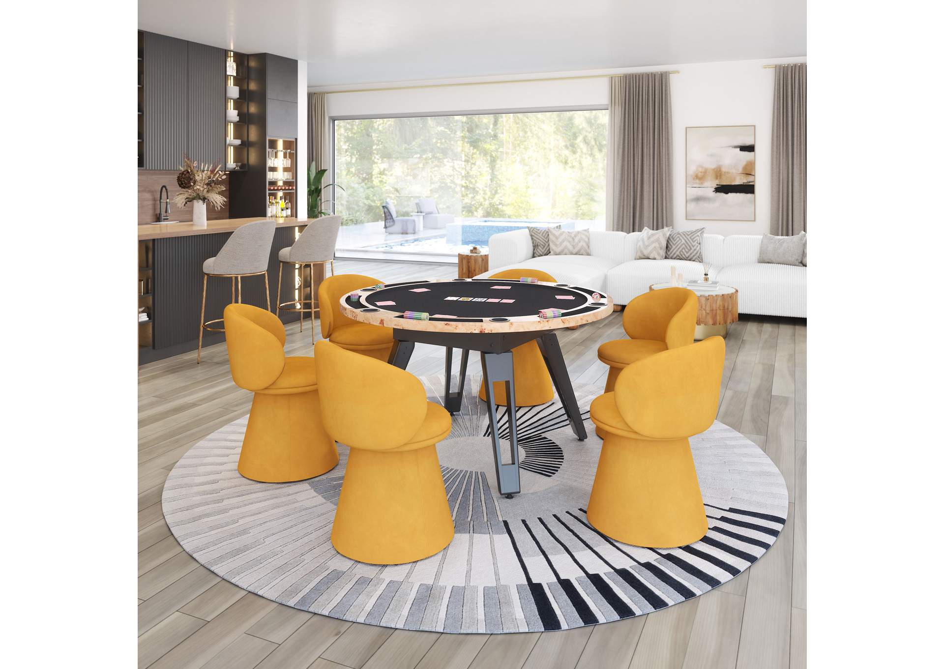 Oblic Swivel Dining Chair Orange image 3