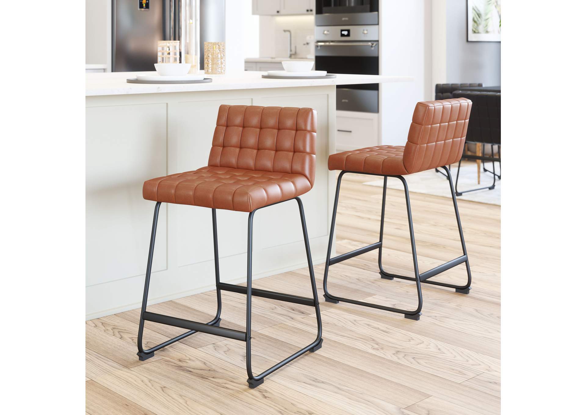Pago Counter Stool (Set Of 2) Brown image 1