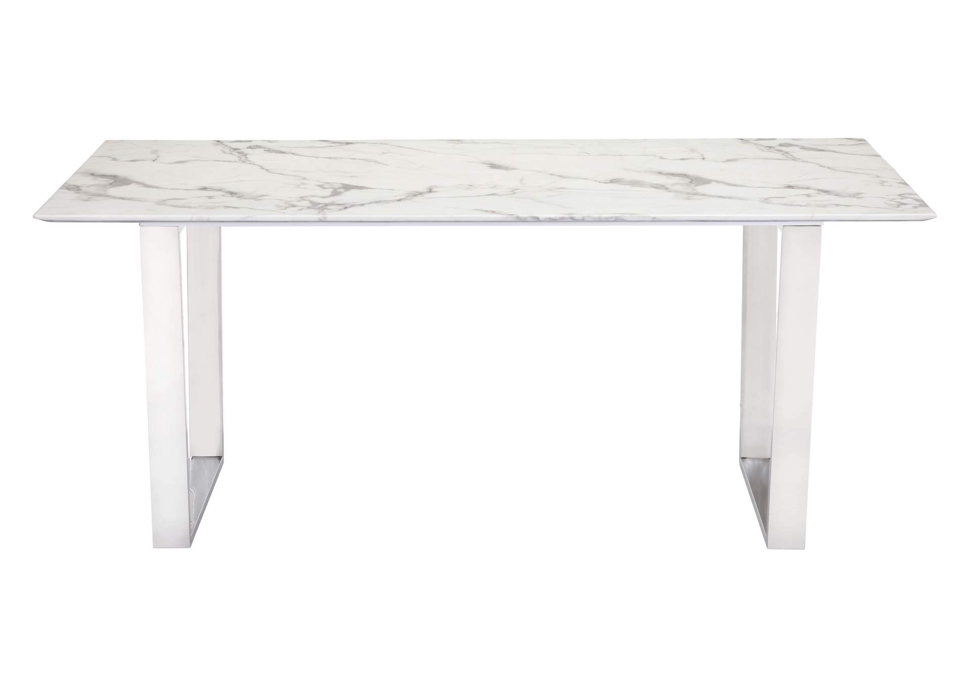 Atlas Dining Table White & Silver image 5