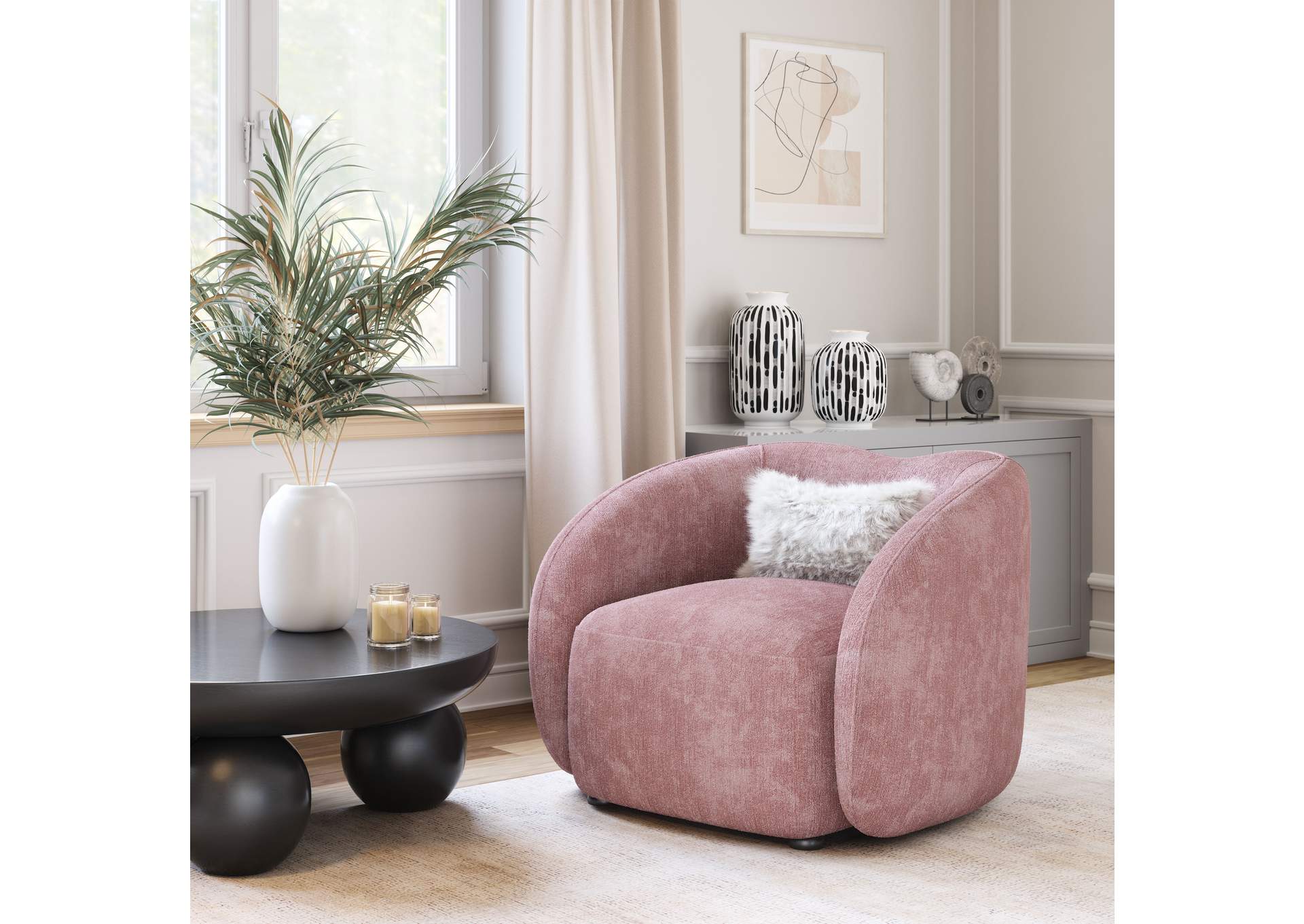 Tallin Accent Chair Mauve Pink image 1