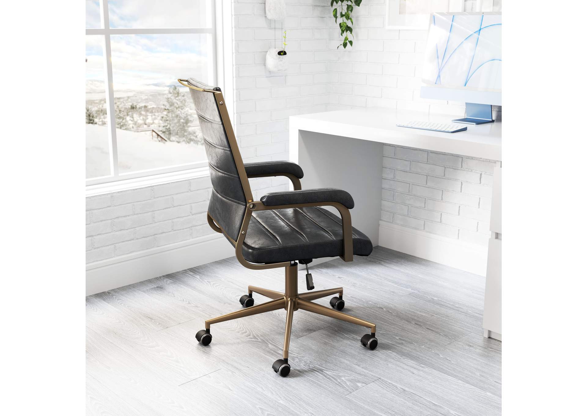 Auction Office Chair Vintage Black image 3