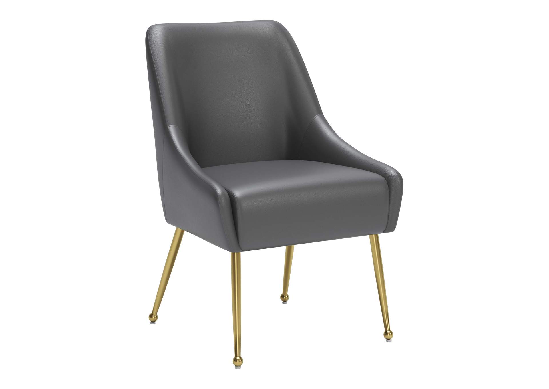 Maxine Dining Chair Gray & Gold image 4