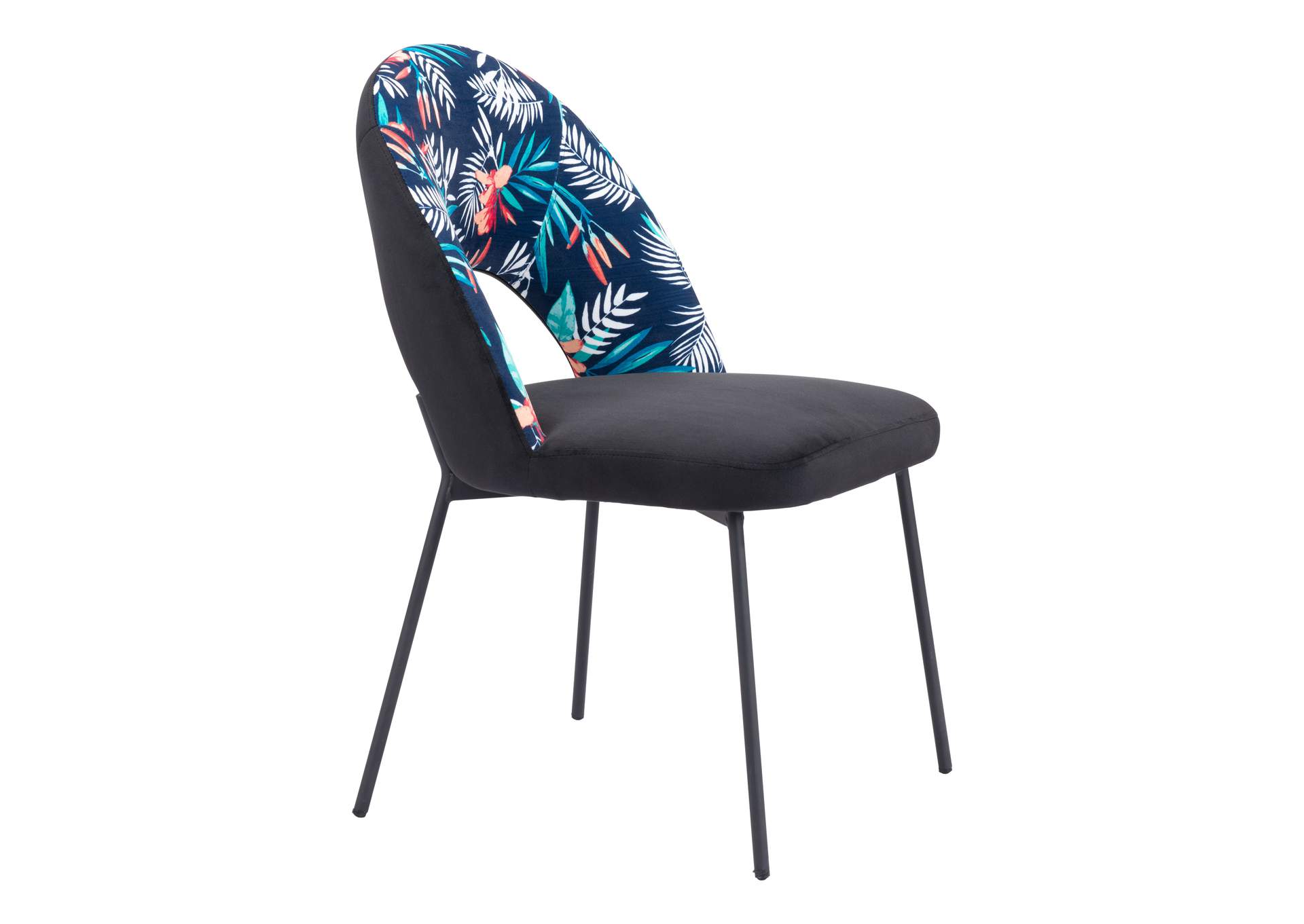 Merion Dining Chair (Set Of 2) Multicolor Print & Black image 11