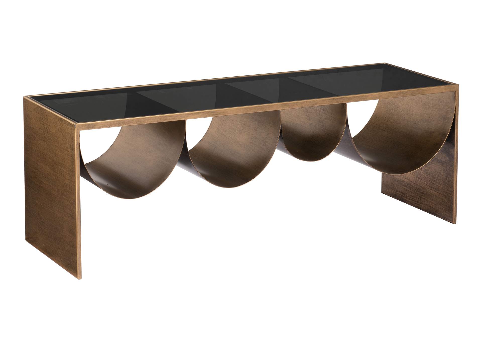Reed Coffee Table Brass & Black image 3