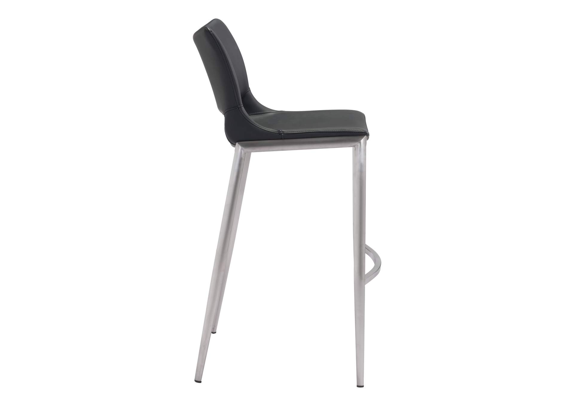 Ace Barstool (Set Of 2) Black & Silver image 5