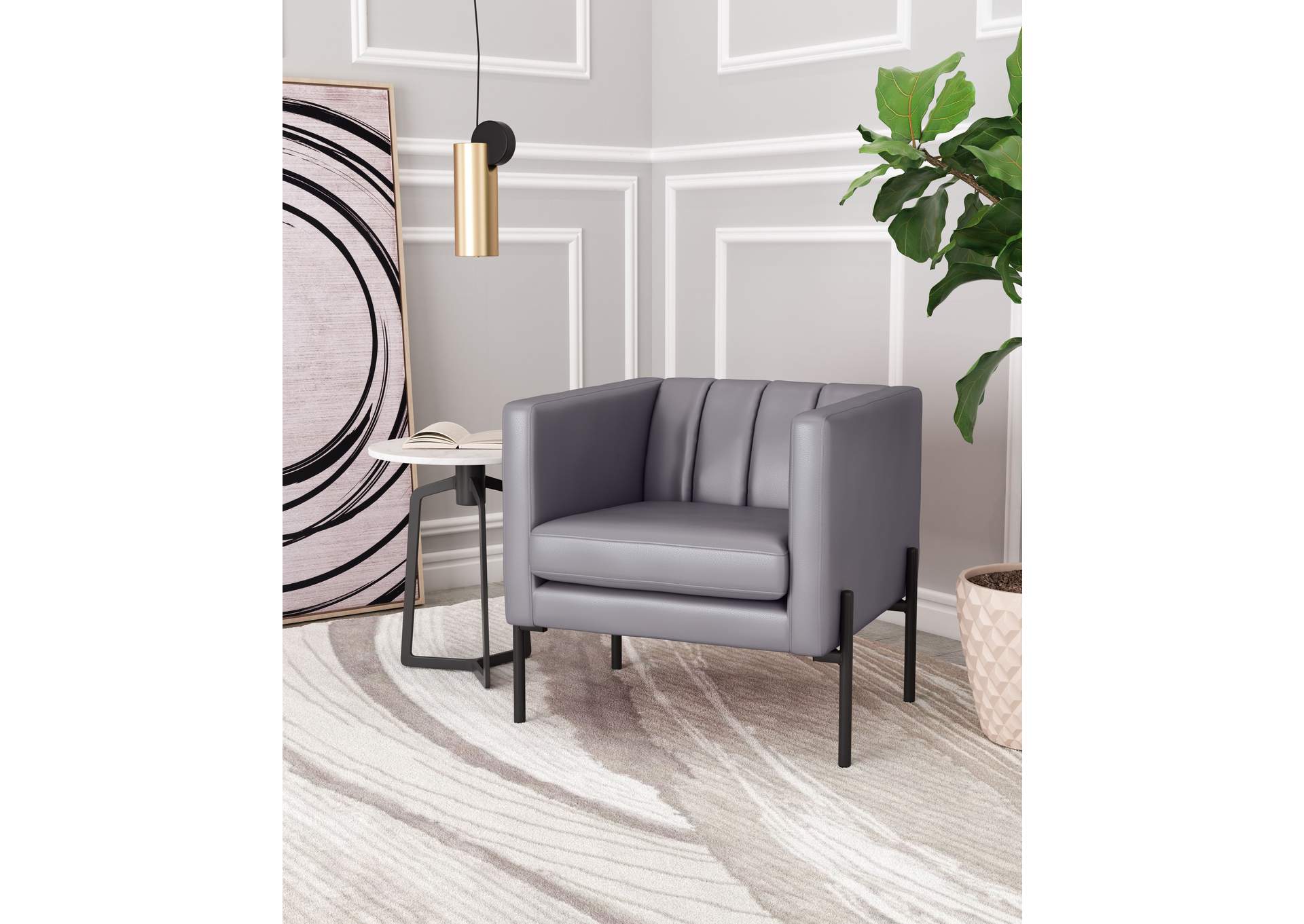 Jess Accent Chair Gray image 1