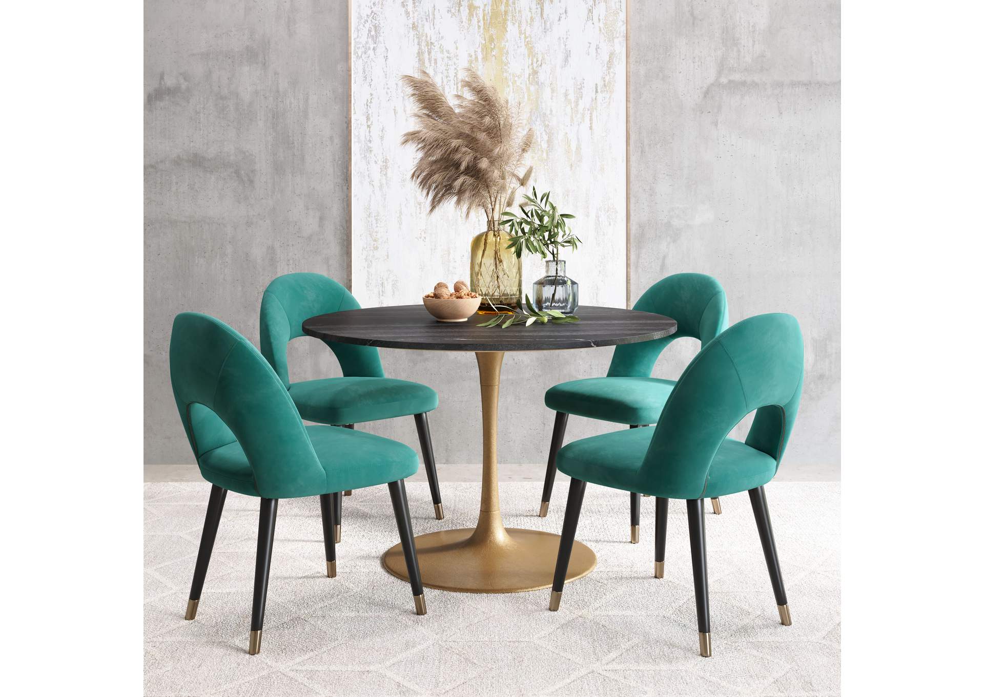 Taj Dining Table Black & Gold