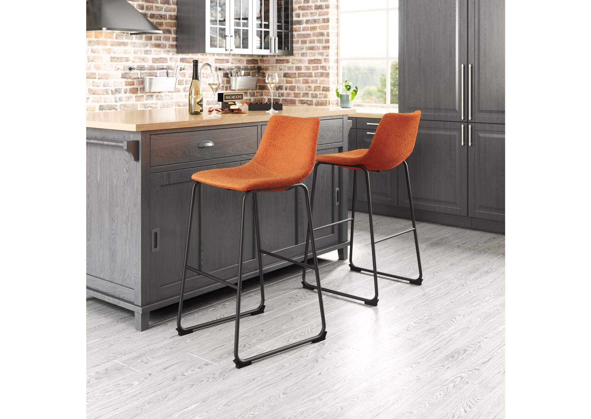Smart Barstool (Set Of 2) Burnt Orange image 1