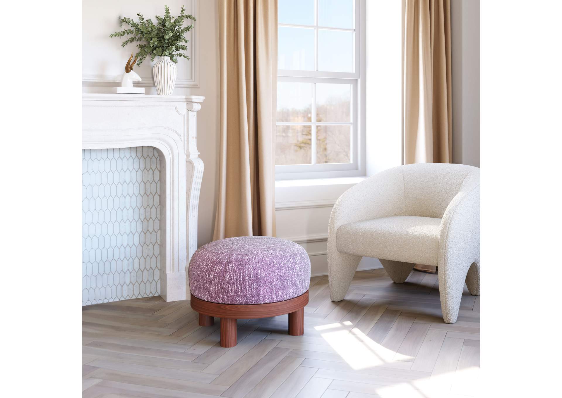 Gome Ottoman Wisteria Purple