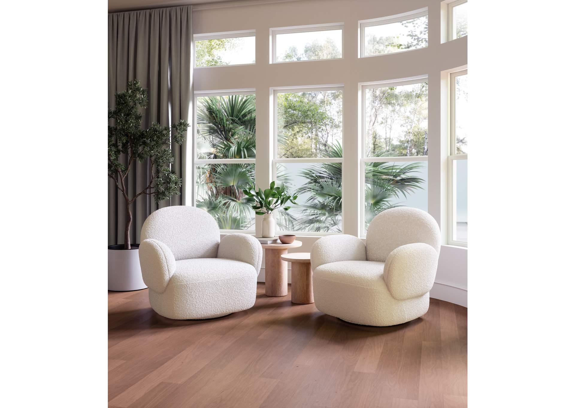 Pilka Swivel Chair White image 3