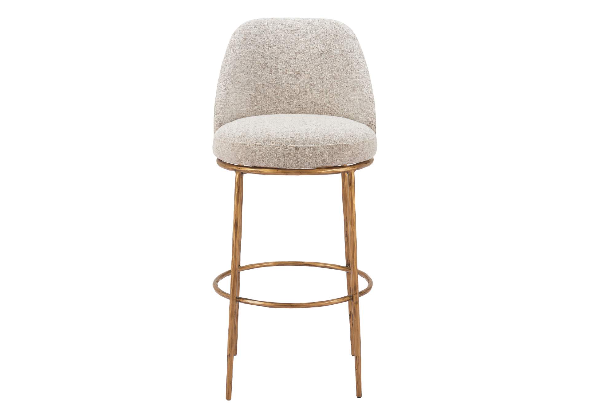 Nordhavn Swivel Barstool Beige & Gold image 5