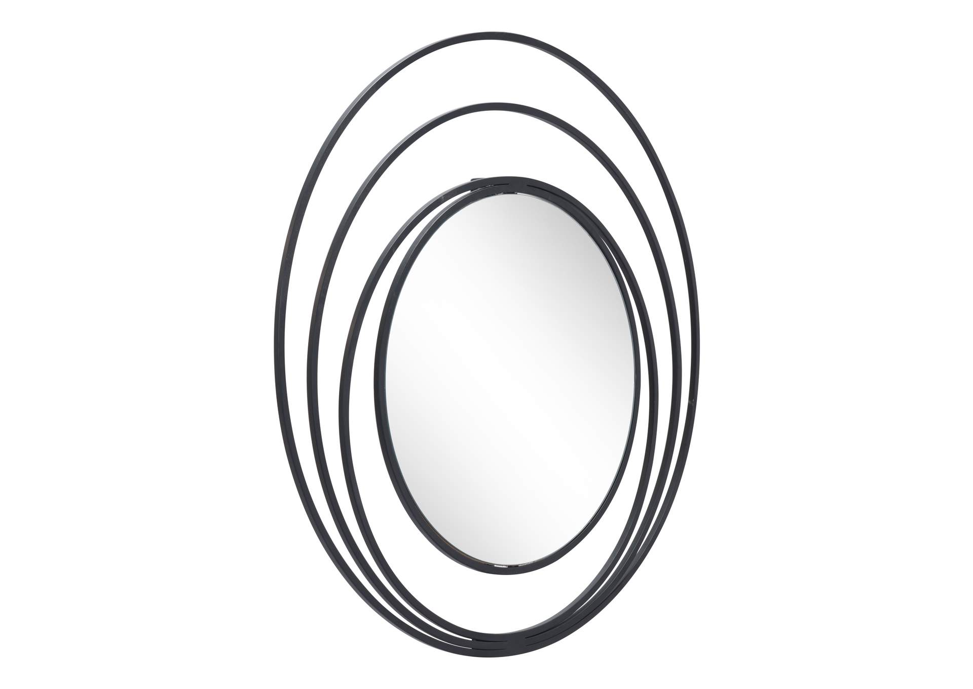 Luna Round Mirror Black image 3