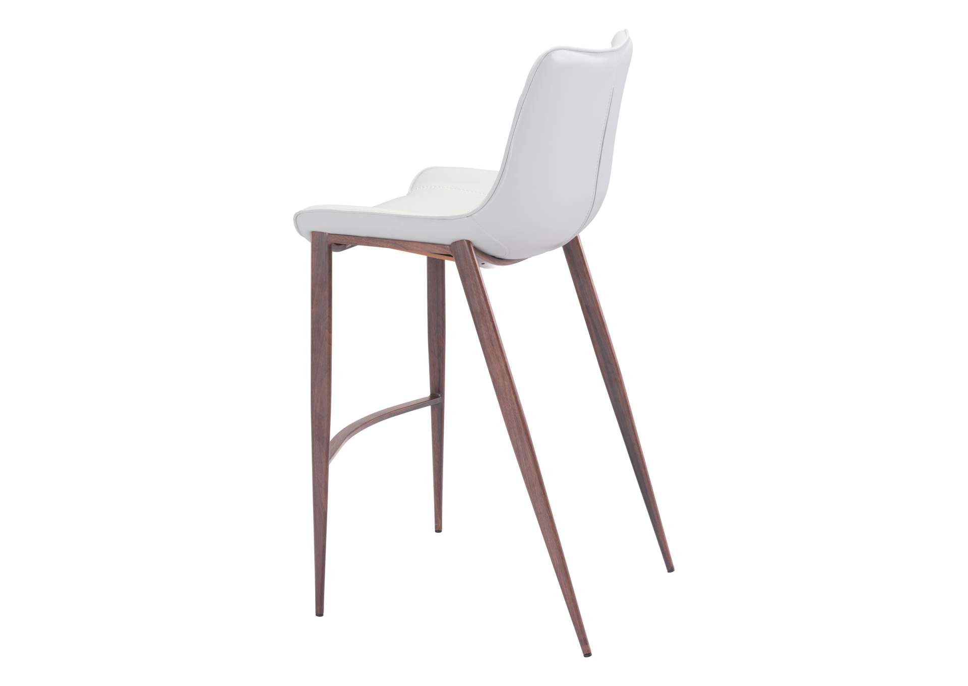 Magnus Barstool (Set Of 2) White & Walnut image 8