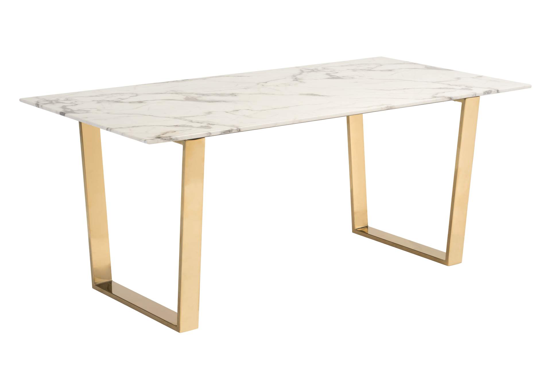 Atlas Dining Table White & Gold image 4